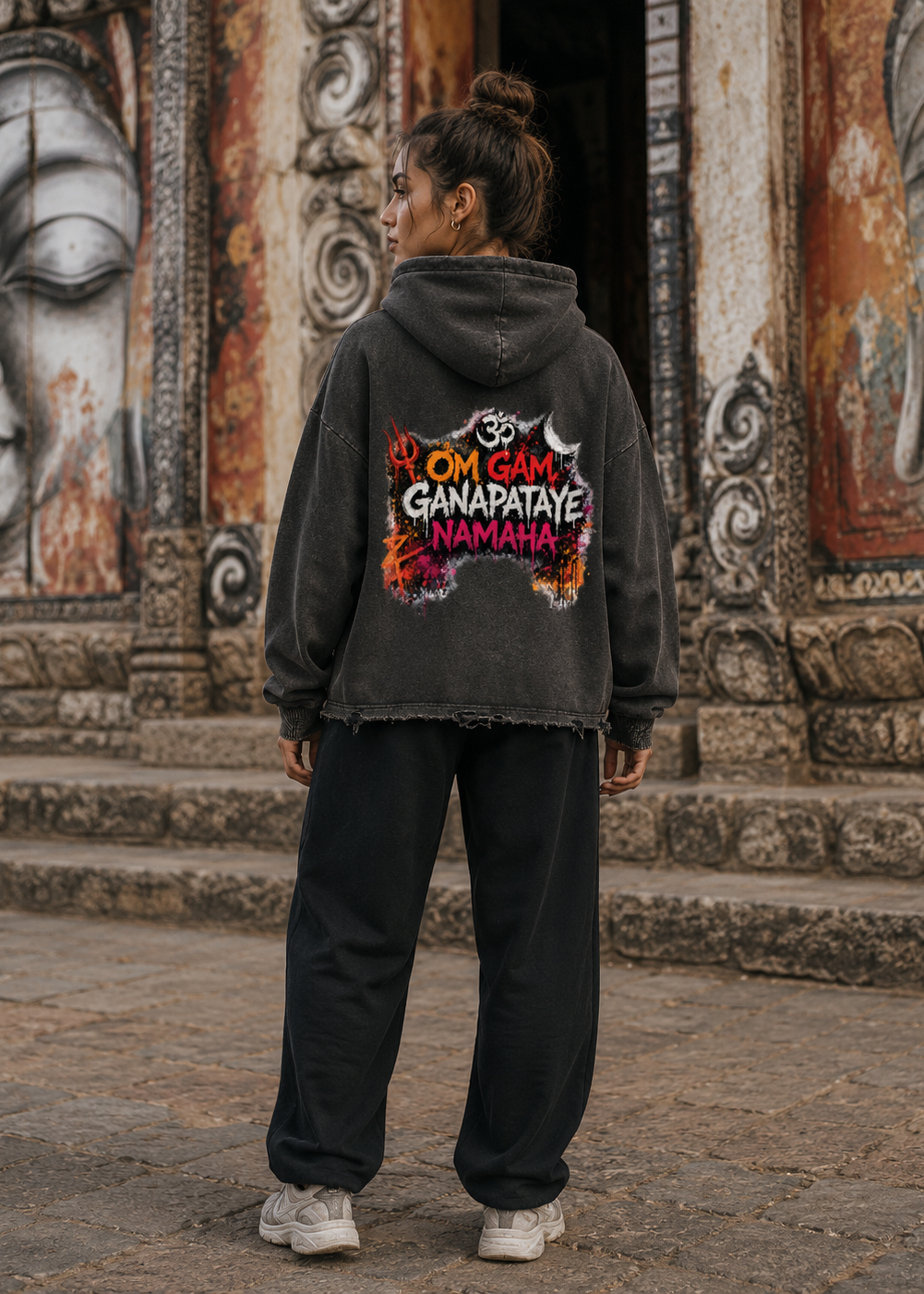 Om Gam Ganapataye Vintage Hoodie