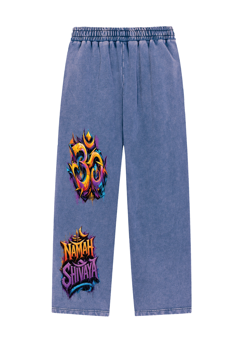 Om Namah Shivaya Graffiti Snow Wash Heavyweight Sweatpants
