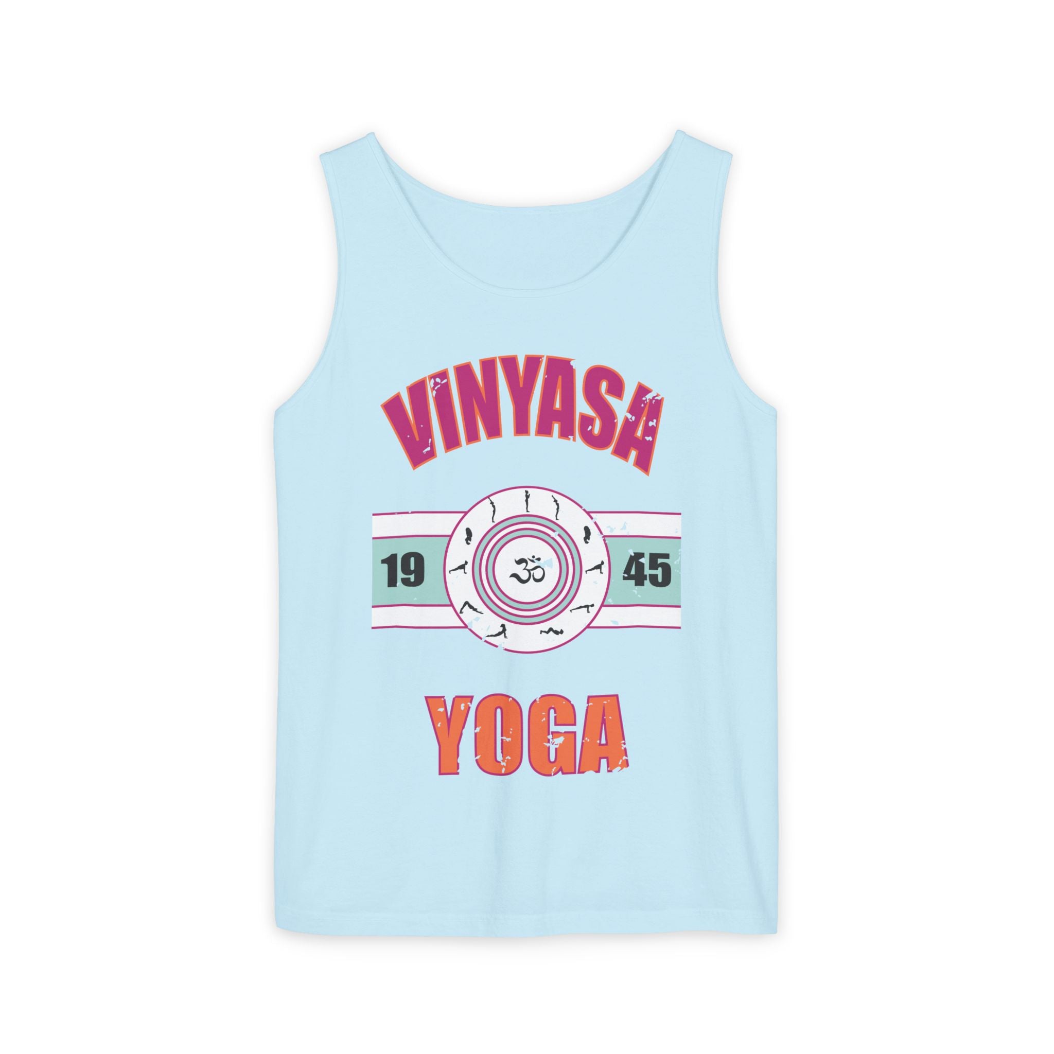 Vintage Vinyasa Yoga Tank Top – Retro Sun Salutation Flow Muscle Tee