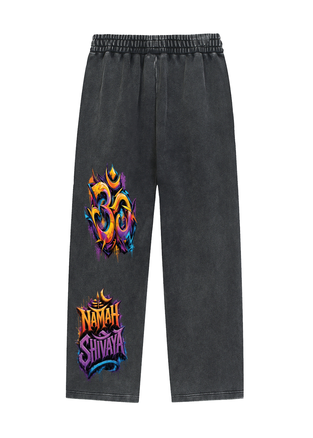 Om Namah Shivaya Graffiti Snow Wash Heavyweight Sweatpants