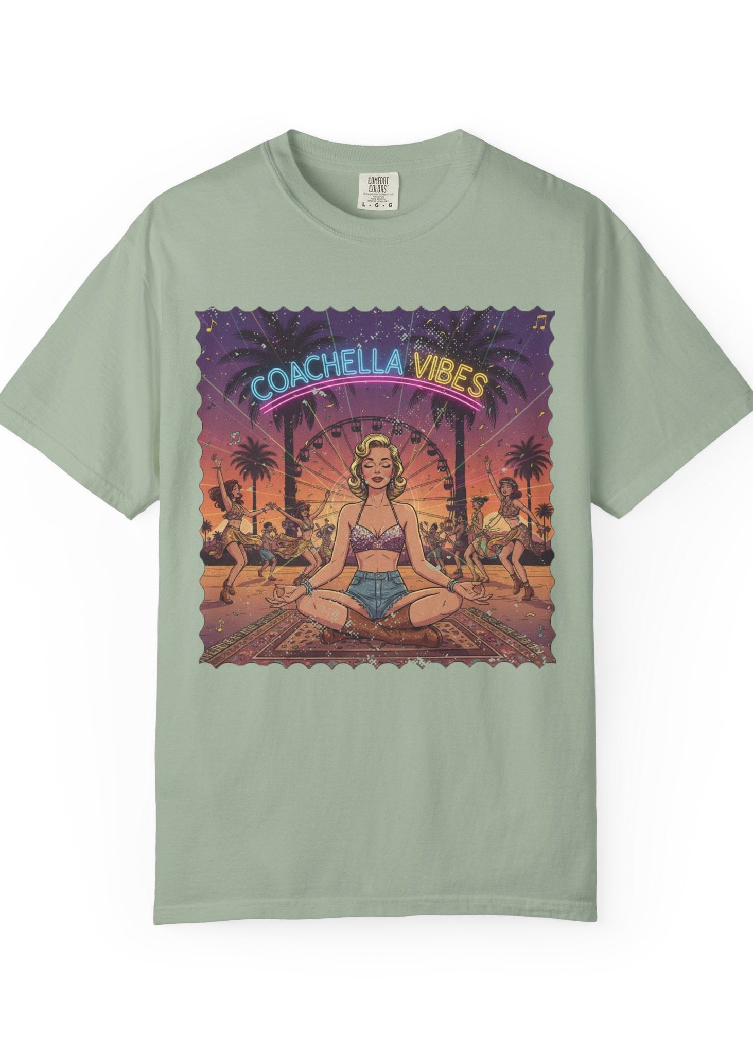 Pinup Meditation Coachella Tee