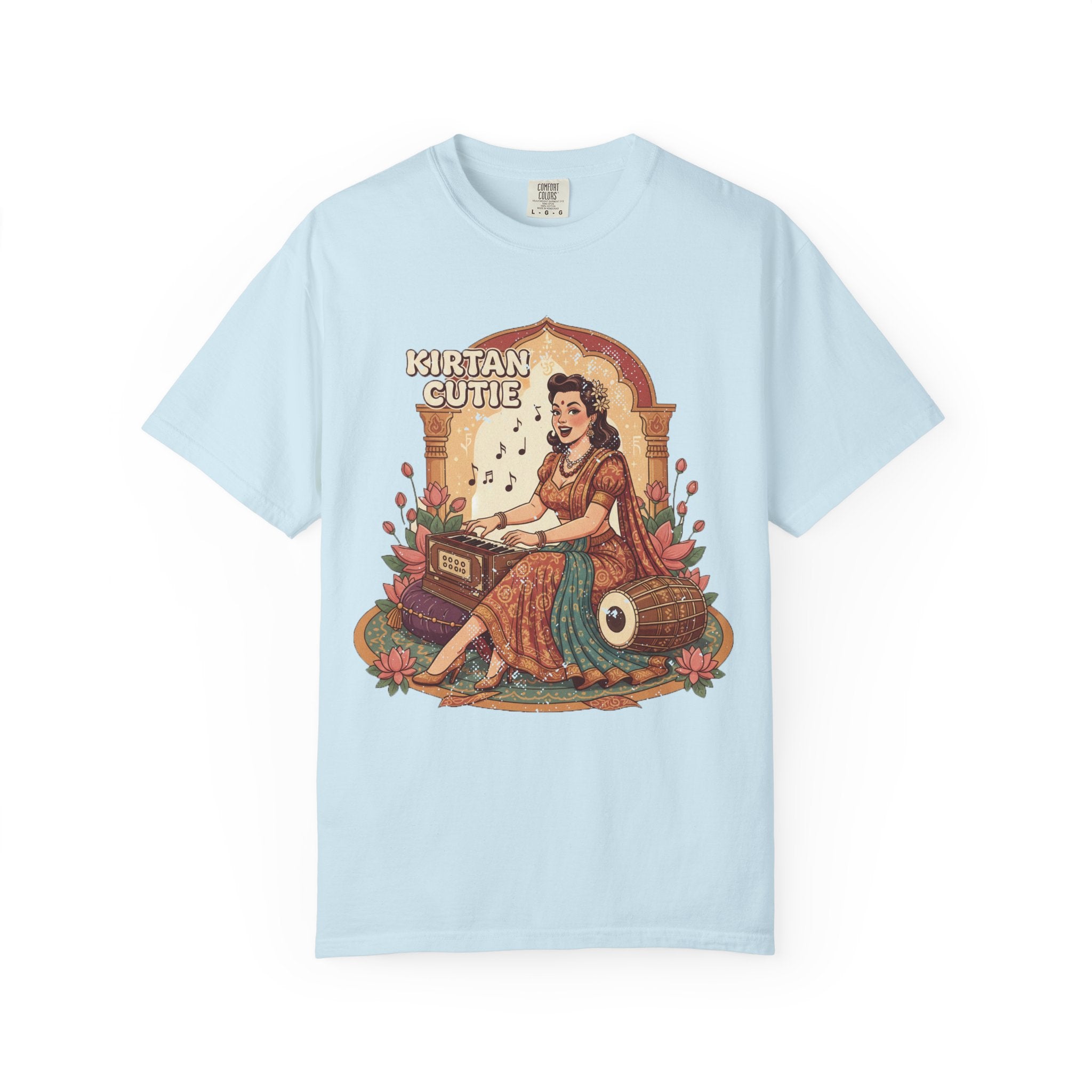 Kirtan Cutie Retro T-Shirt – Vintage Bhakti Yoga Harmonium Graphic Tee