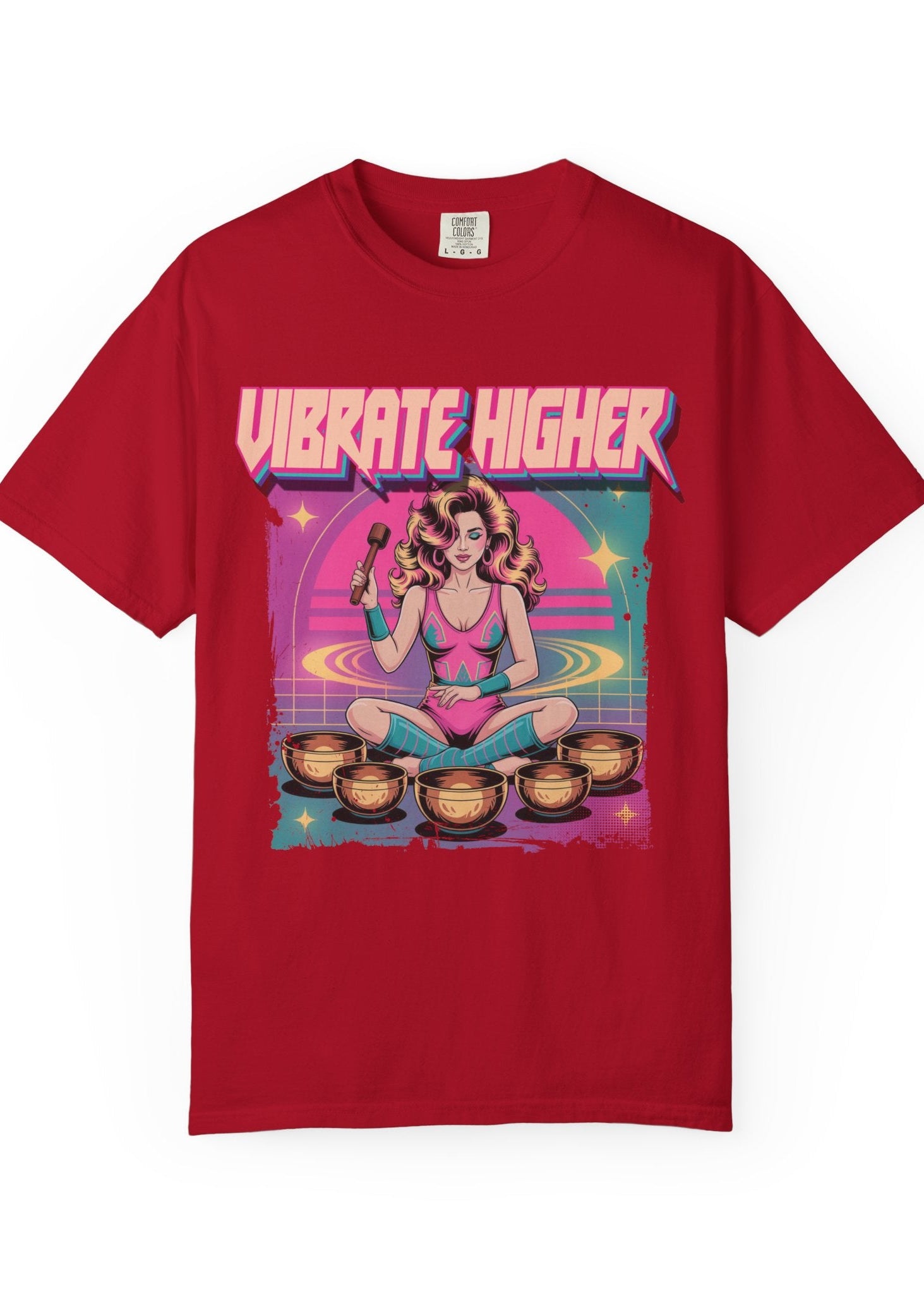 Vibrate Higher Retro 80s Sound Bath Tee