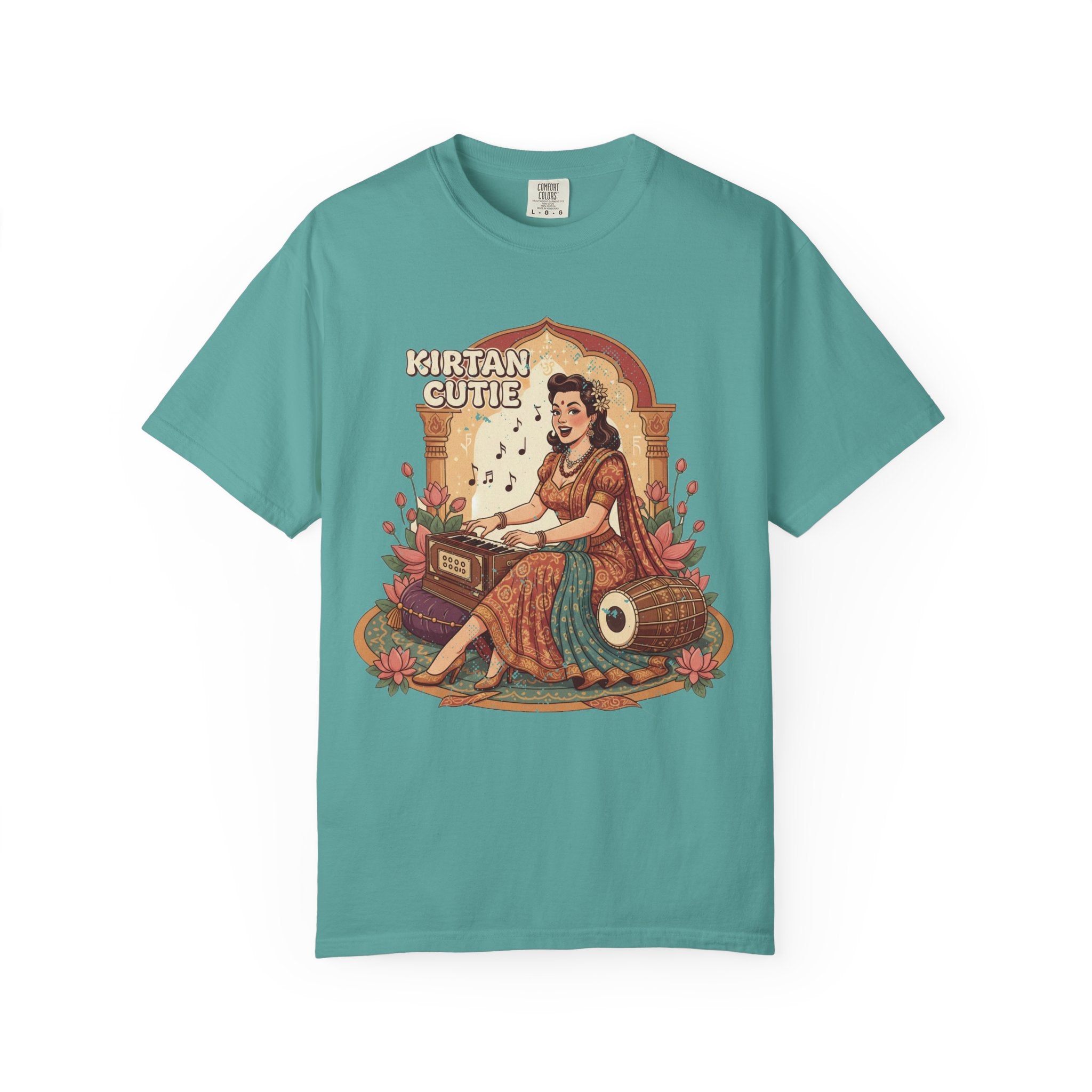 Kirtan Cutie Retro T-Shirt – Vintage Bhakti Yoga Harmonium Graphic Tee