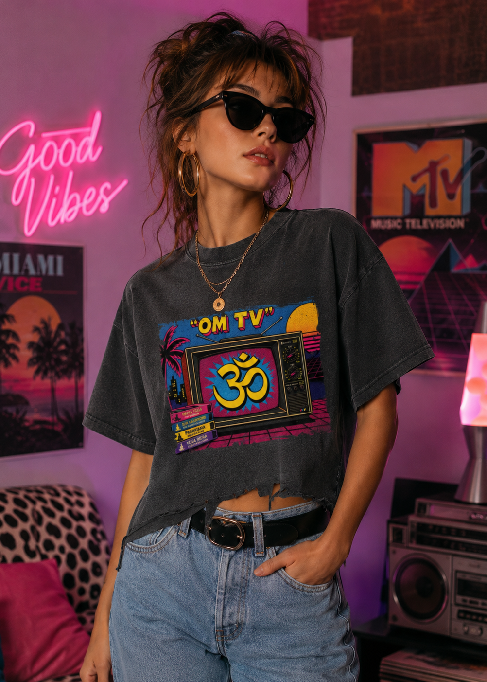OM TV 80s Yoga T-Shirt