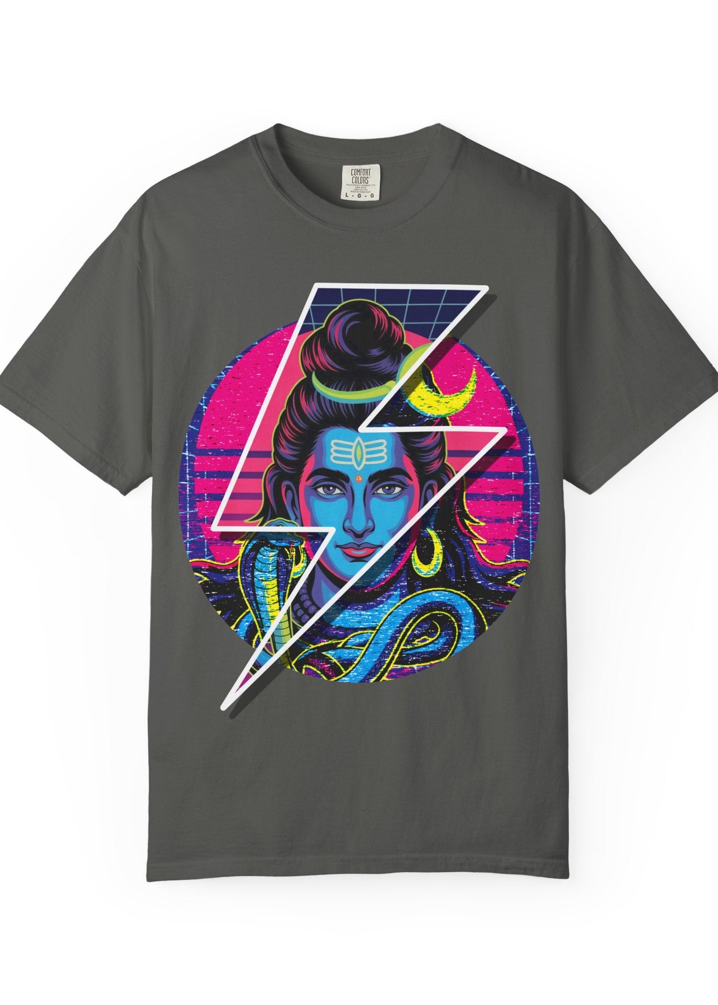 80s Retro Shiva Neon Wave Tee