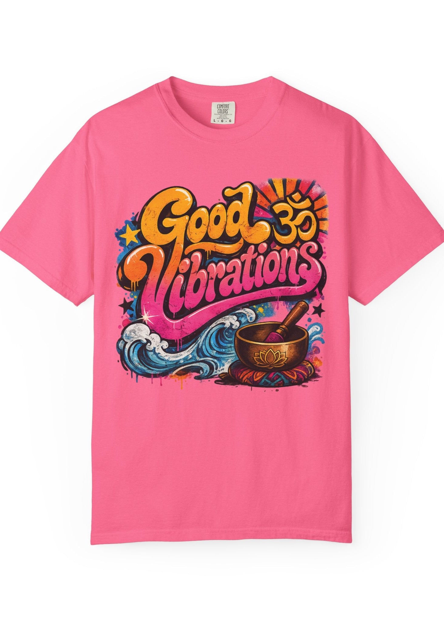 Good Vibrations OM Sound Bowl Graffiti T-Shirt