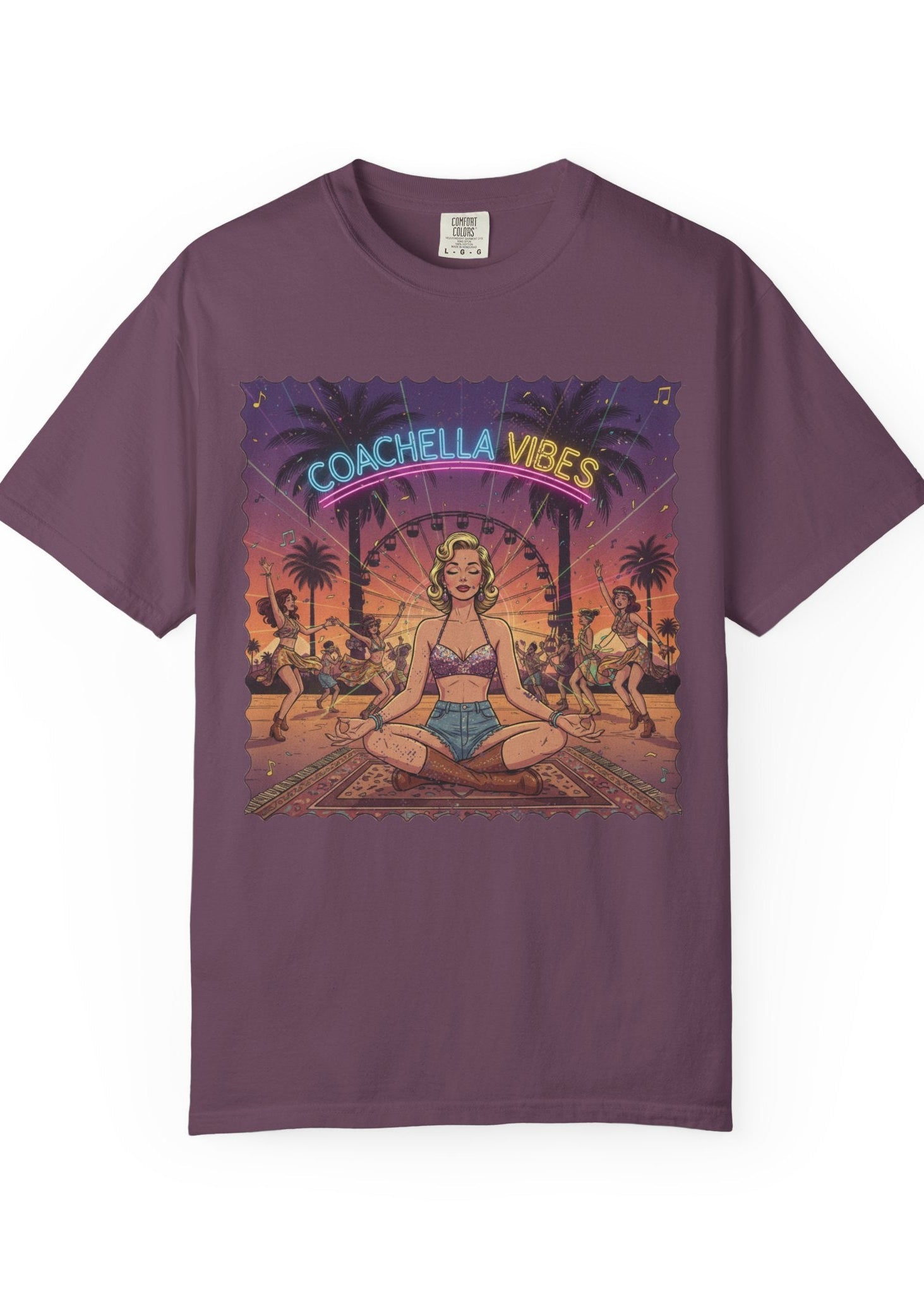 Pinup Meditation Coachella Tee
