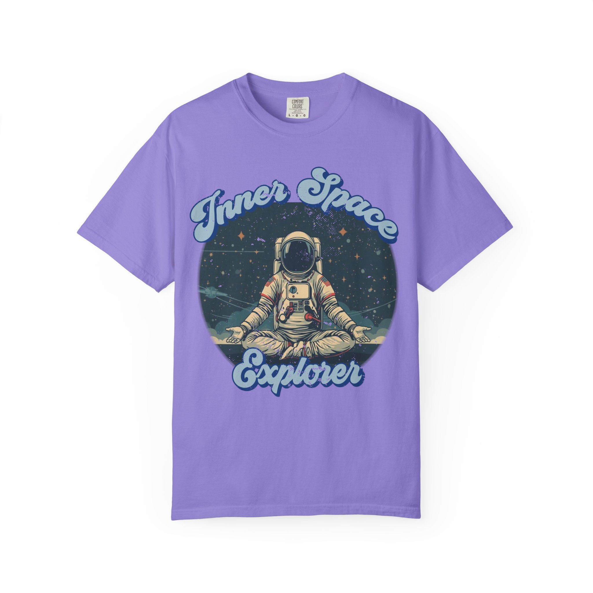 Inner Space Explorer Astronaut T-Shirt – Retro Cosmic Meditation Graphic Tee