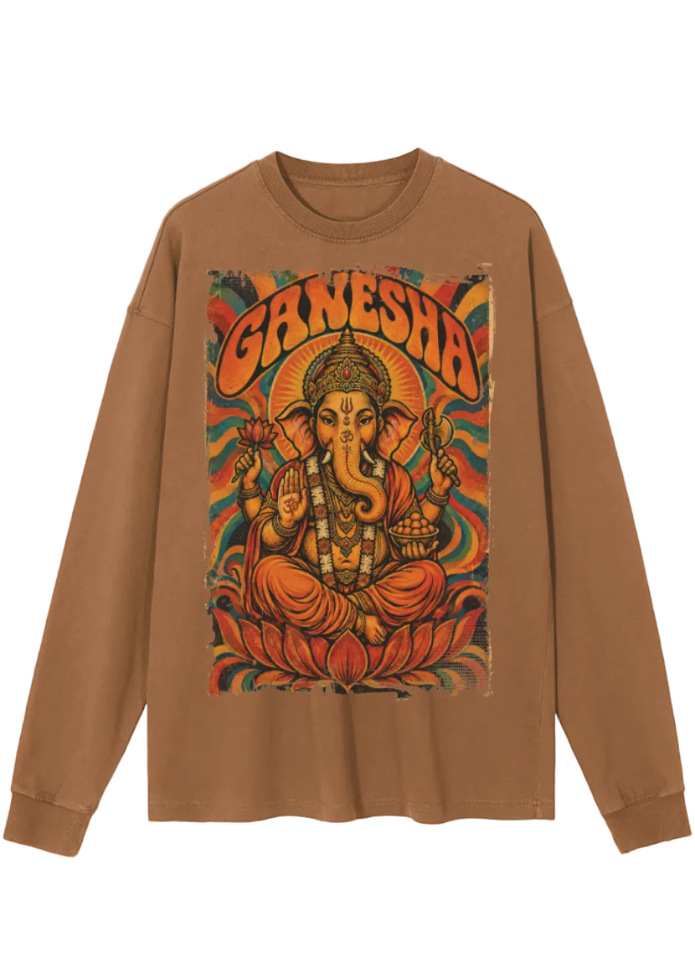 70s Ganesha Vintage Washed Long Sleeve T-Shirt