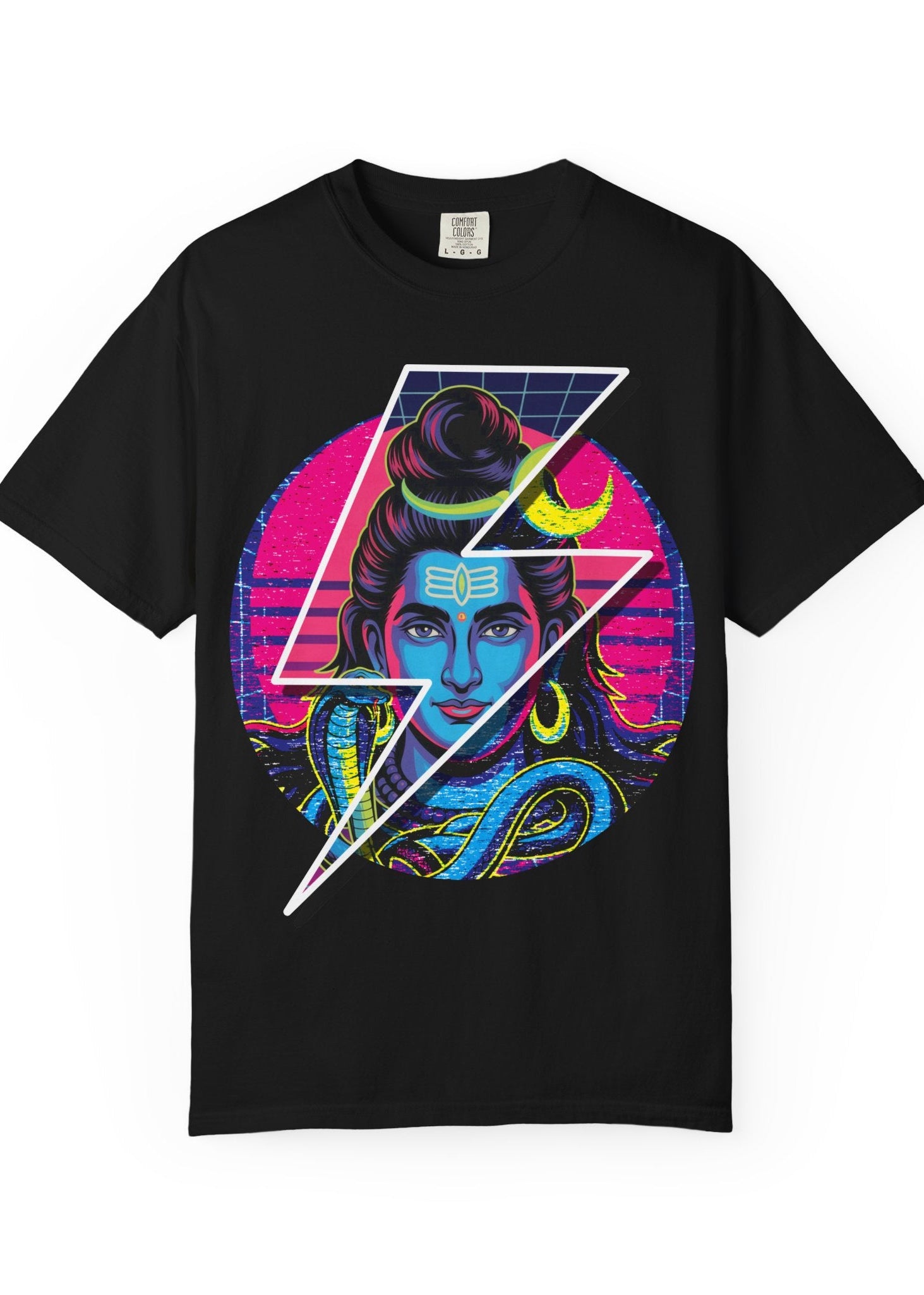 80s Retro Shiva Neon Wave Tee