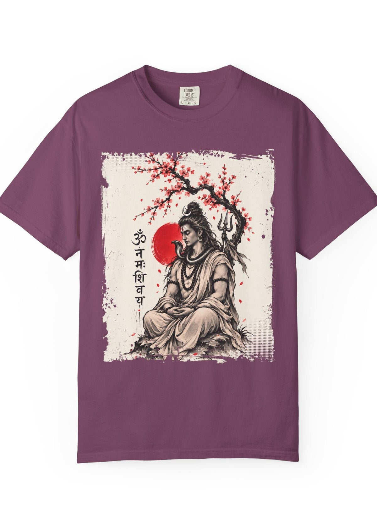 Lord Shiva Sakura Meditation T-Shirt
