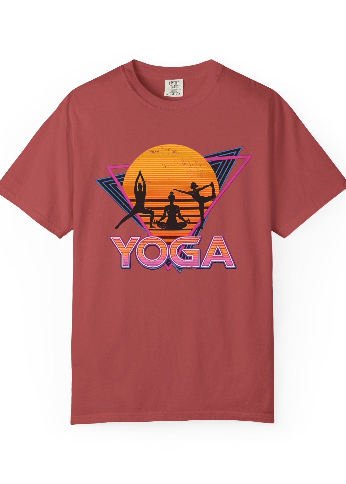 Retro Synthwave Yoga Tee