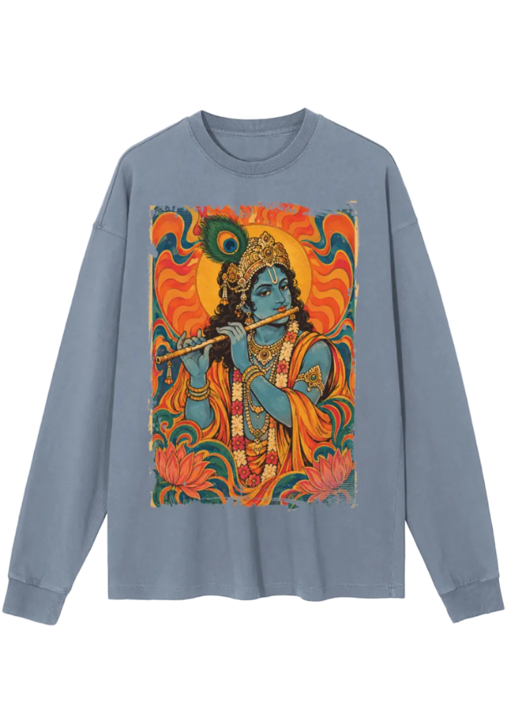 Krishna Vintage Washed Long Sleeve T-Shirt