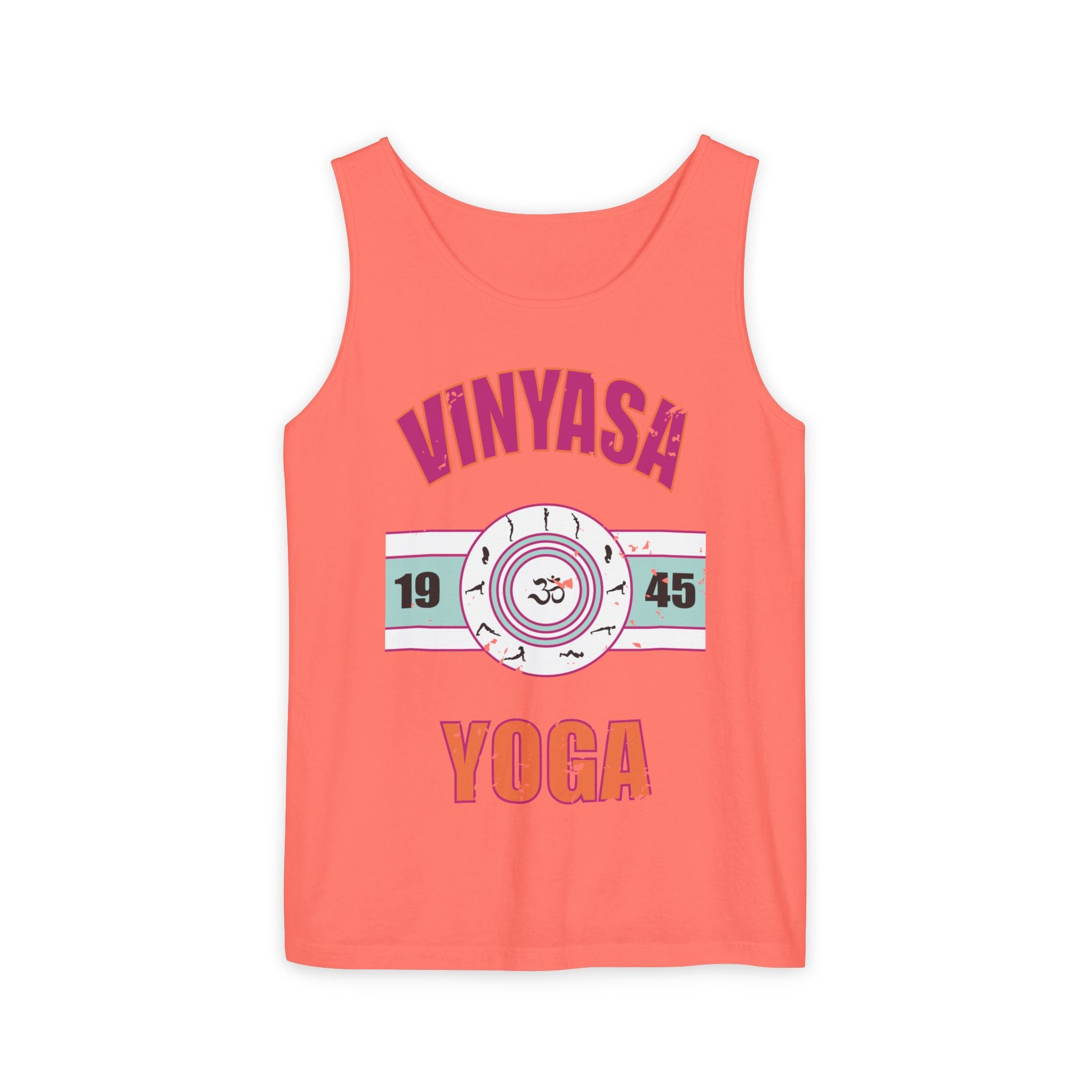 Vintage Vinyasa Yoga Tank Top – Retro Sun Salutation Flow Muscle Tee