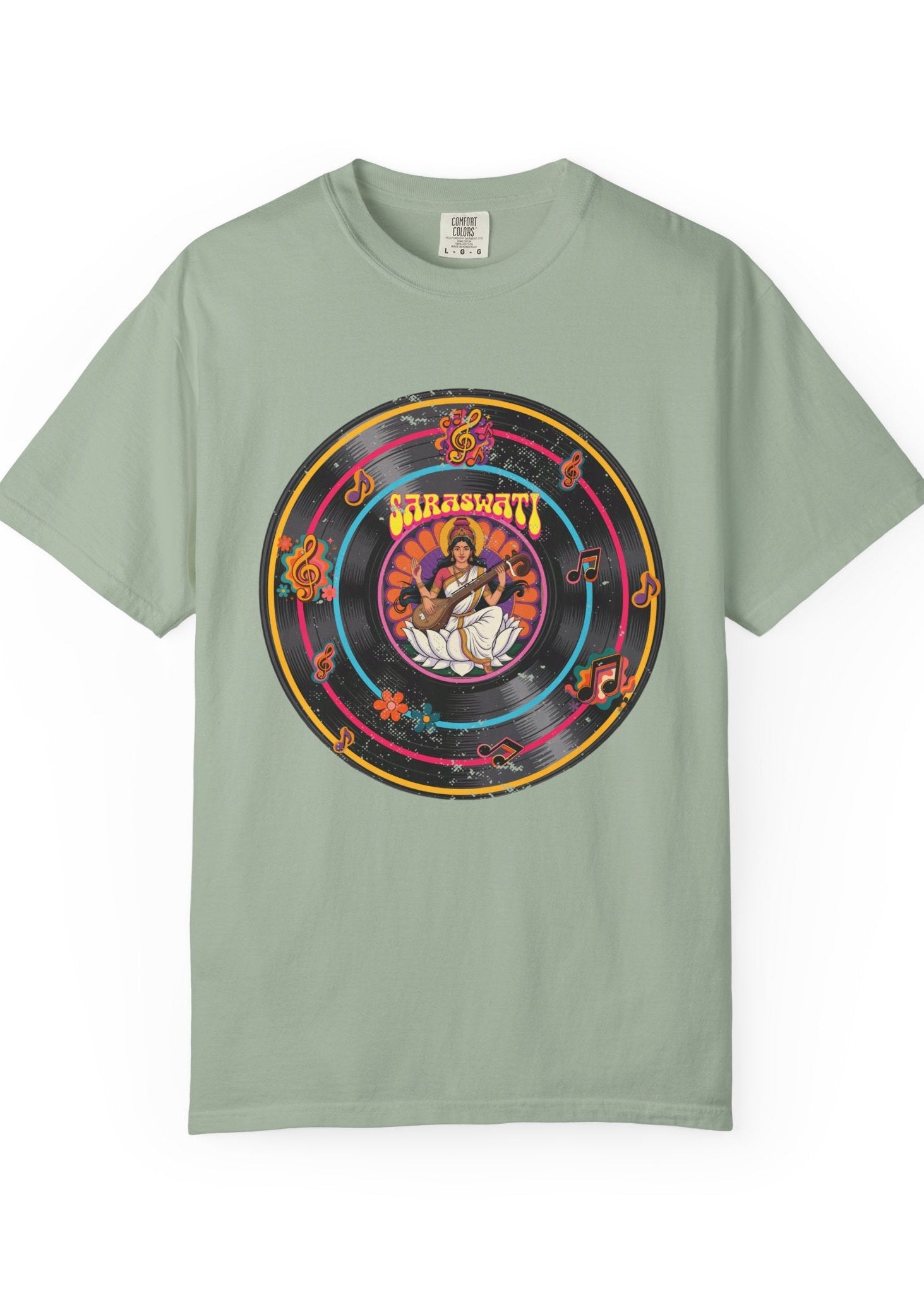 Vintage Saraswati Vinyl Record T-Shirt