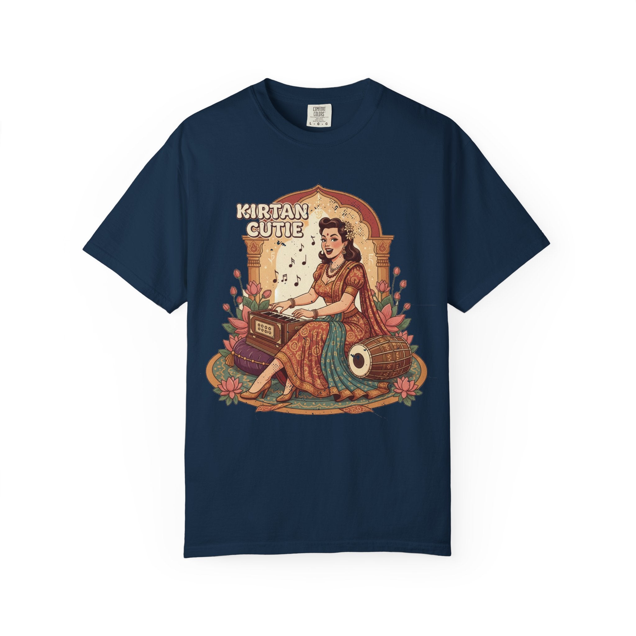 Kirtan Cutie Retro T-Shirt – Vintage Bhakti Yoga Harmonium Graphic Tee