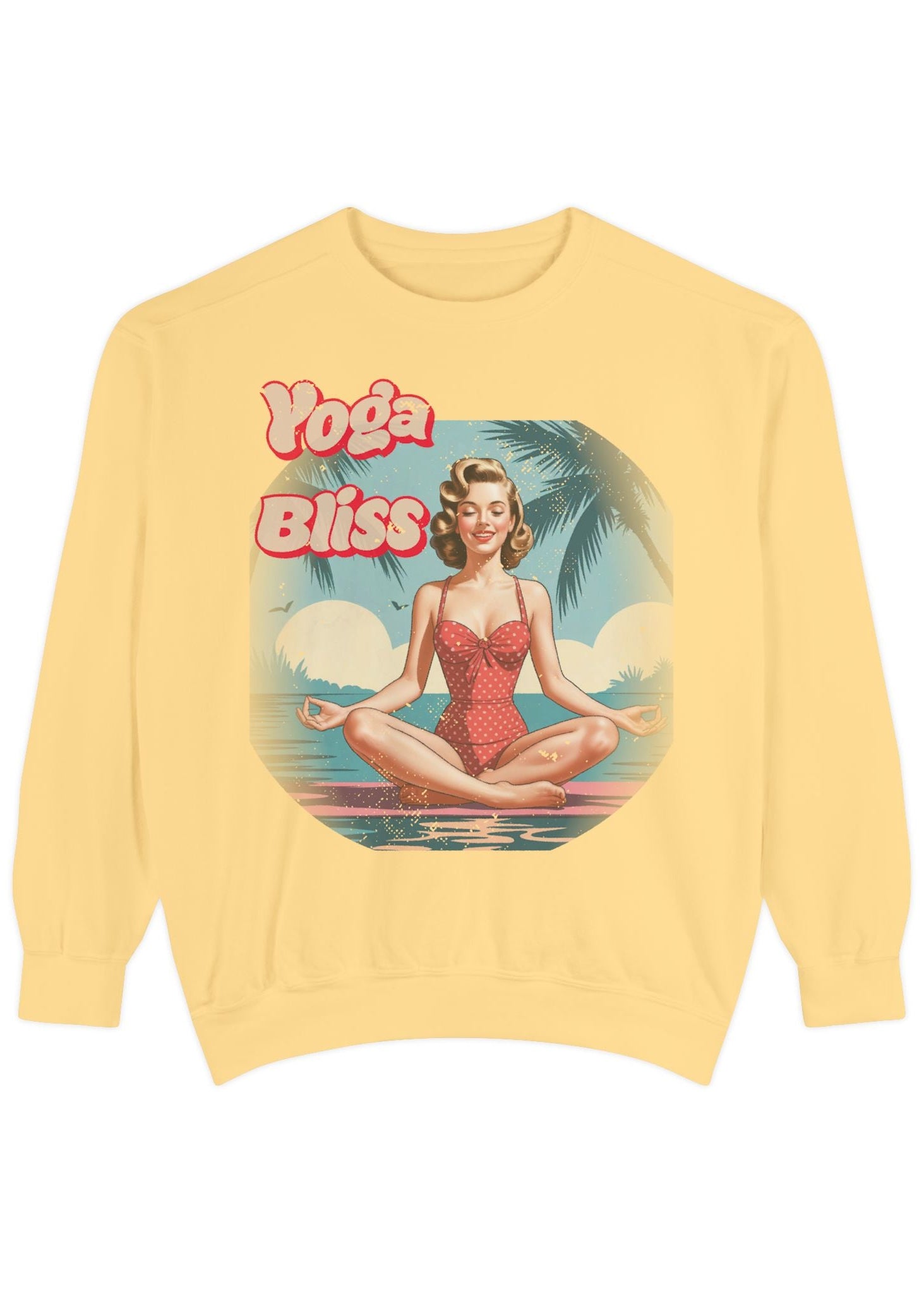 Yoga Bliss Vintage Pin-Up Sweatshirt