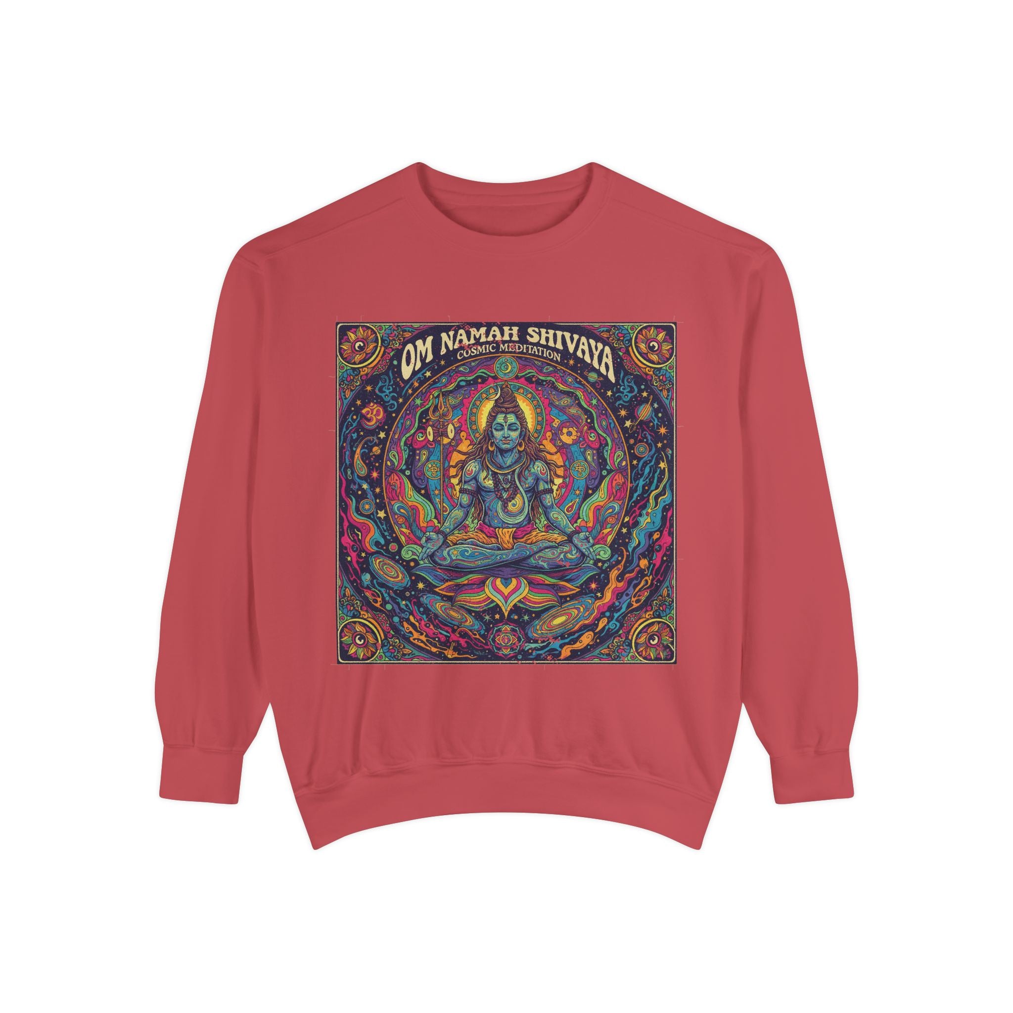 Om Namah Shivaya Cosmic Meditation Sweatshirt – Psychedelic Lord Shiva Spiritual Pullover