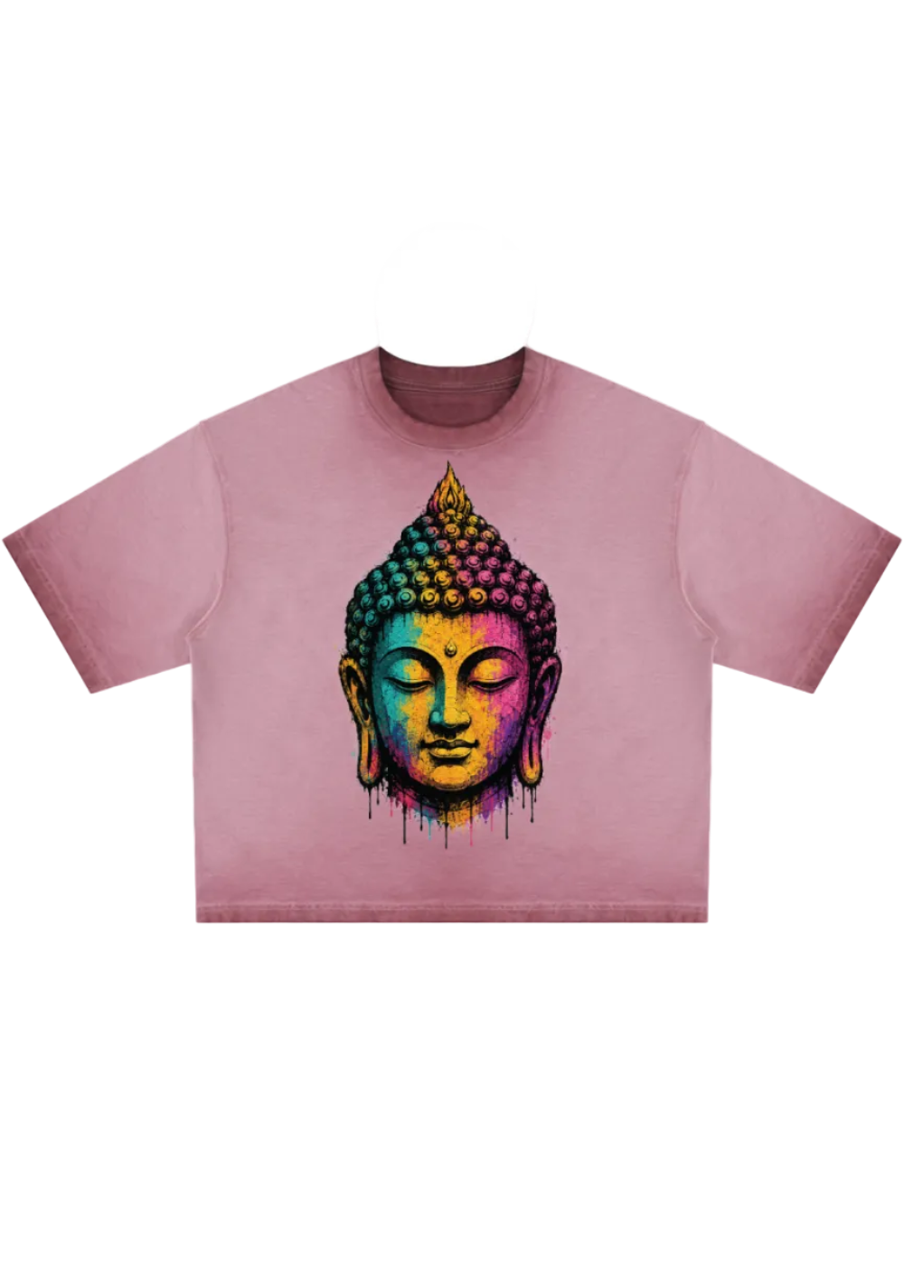 Awakened One Buddha Graffiti Reverse Dyed Boxy T-Shirt