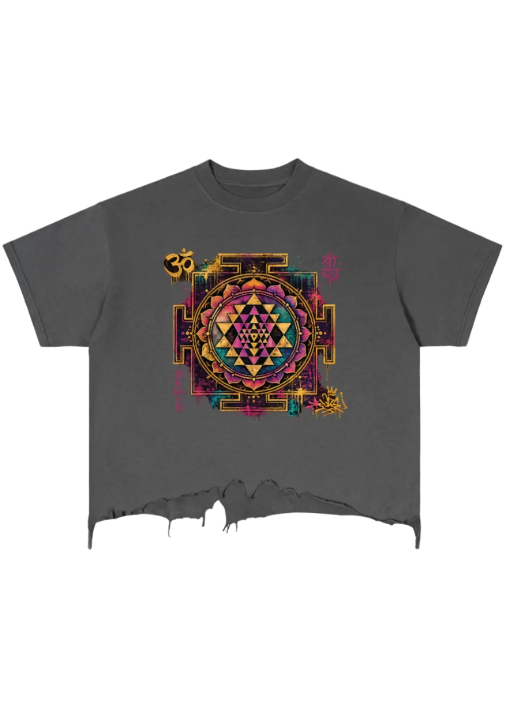 Sri Yantra Graffiti Vintage Wash Boxy Tee