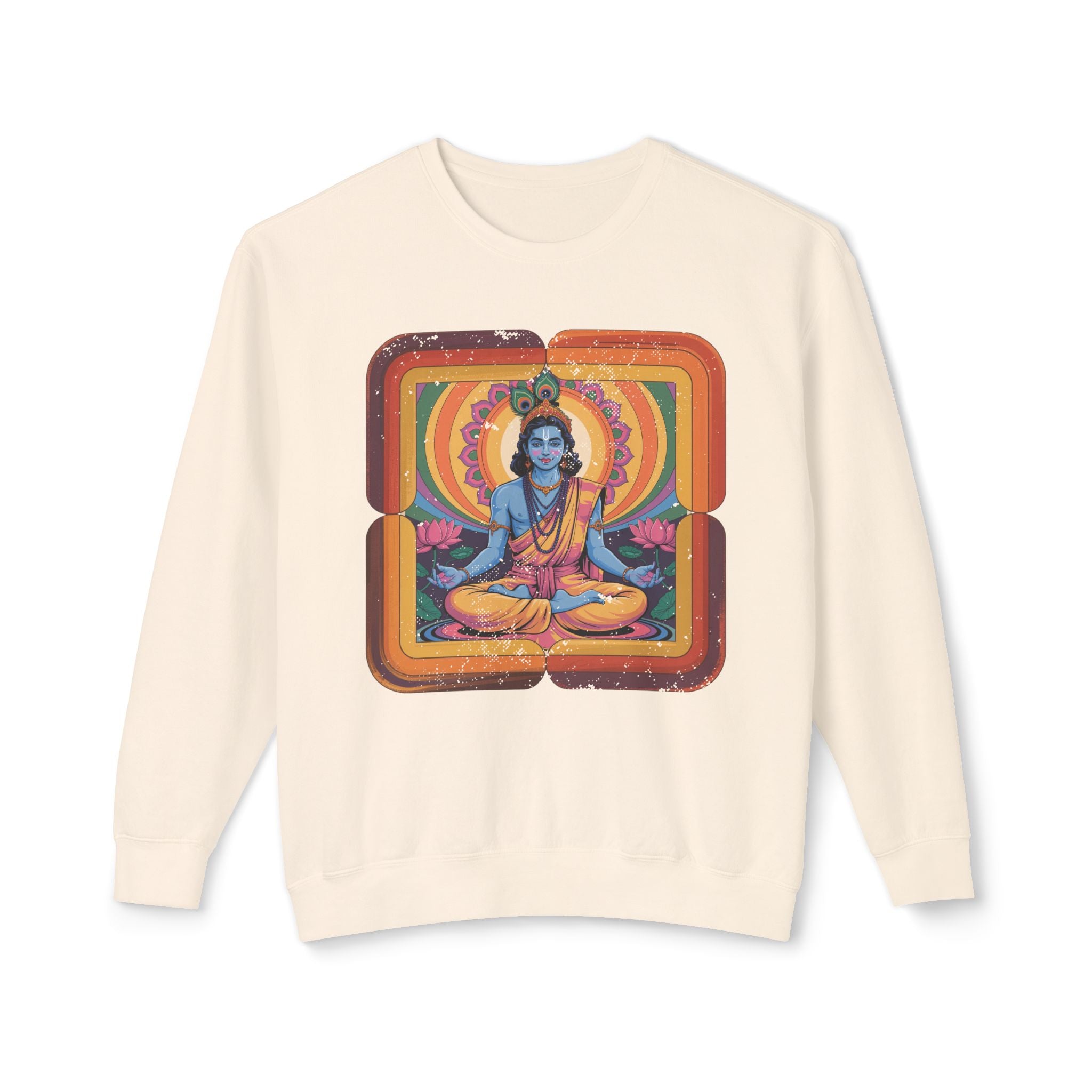 Retro Meditation Sweatshirt – Psychedelic Yoga Art Spiritual Crewneck