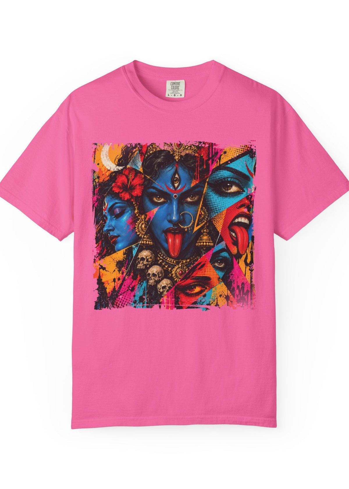 Maa Kali Neon Pop Art Oversized T-Shirt