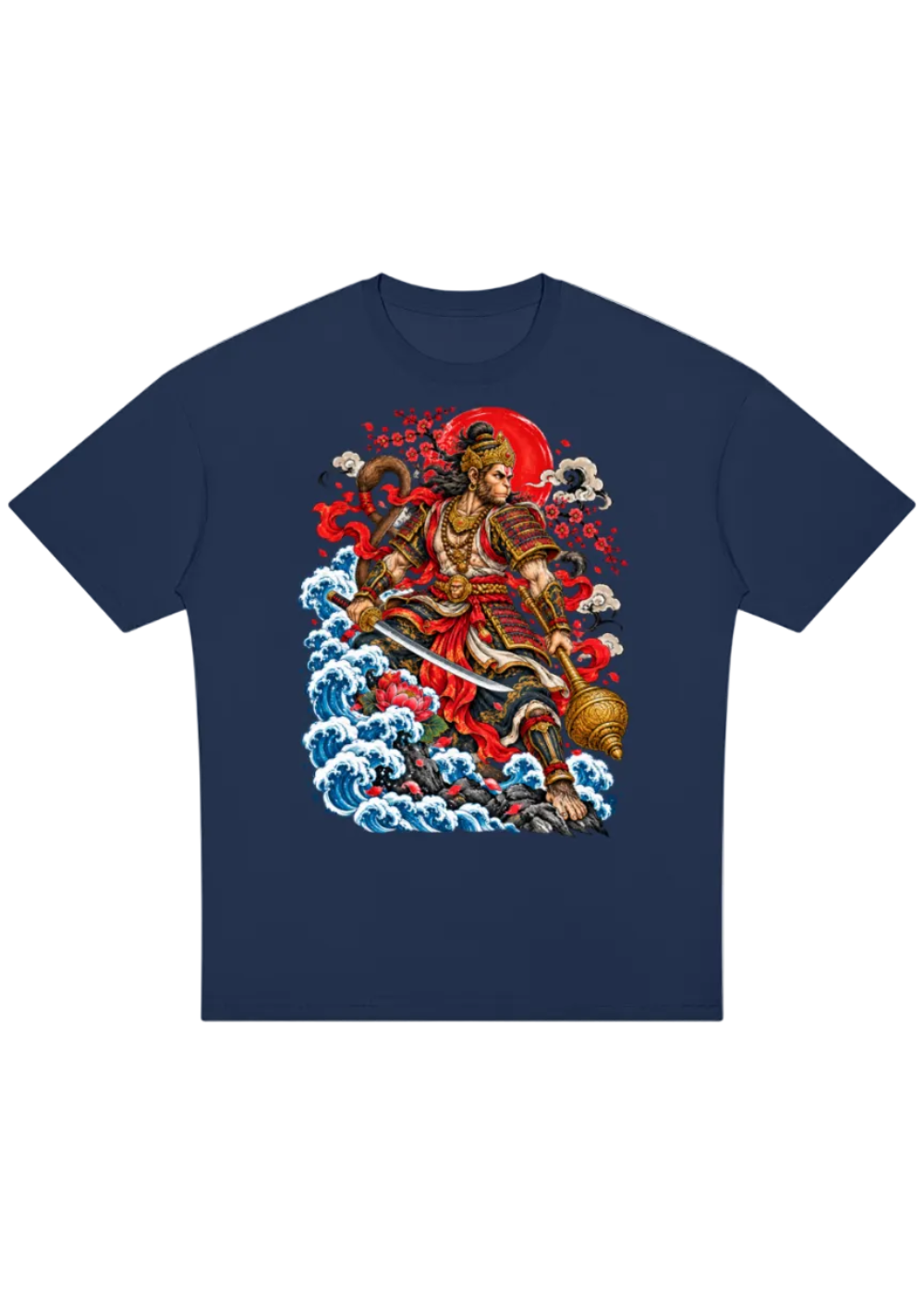 Lord Hanuman Samurai Oversized T-Shirt