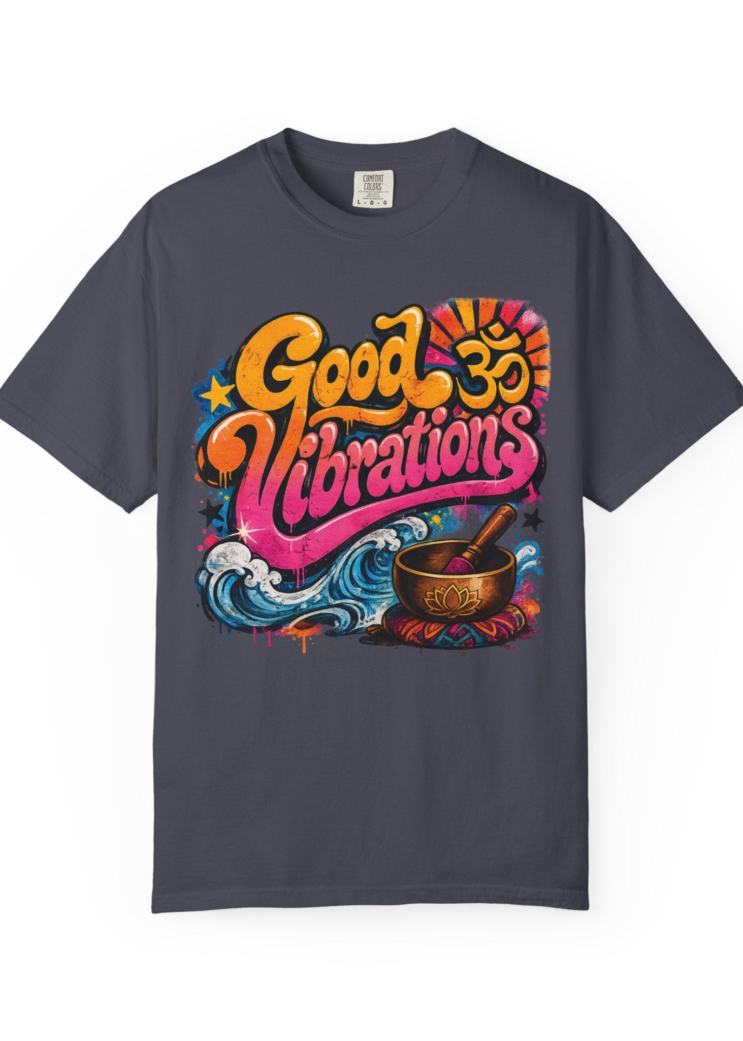 Good Vibrations OM Sound Bowl Graffiti T-Shirt