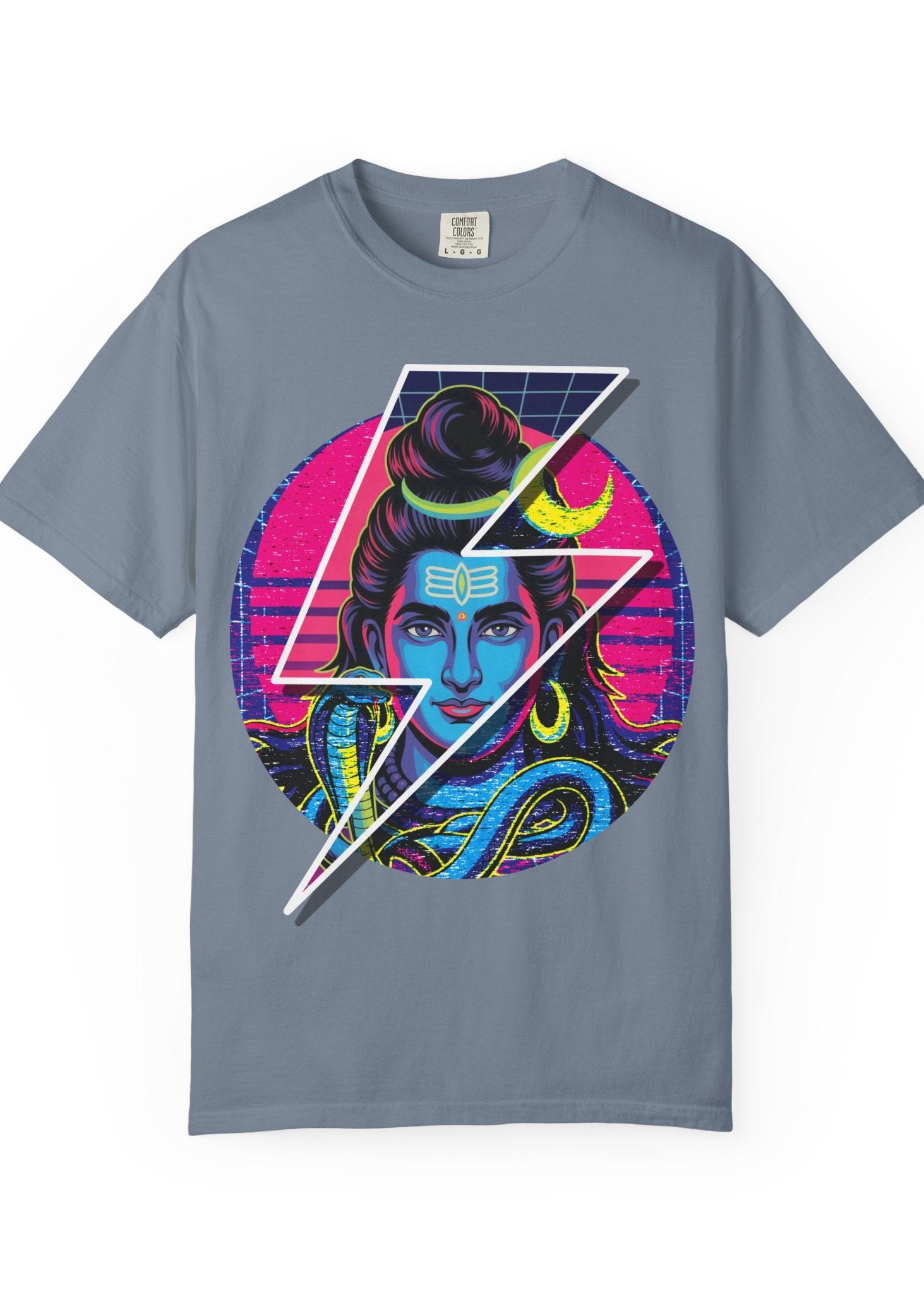 80s Retro Shiva Neon Wave Tee
