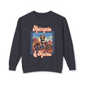 Motorcycles & Mudras Retro Sweatshirt – Vintage Biker Girl Yoga Graphic Pullover