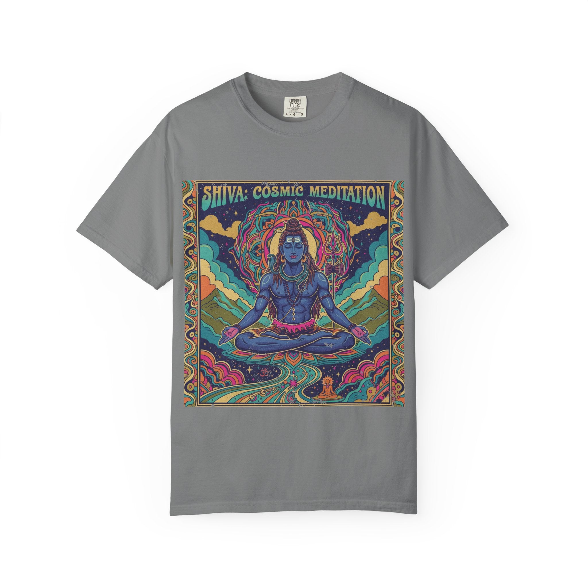 Shiva Cosmic Meditation T-Shirt – Psychedelic Spiritual Art Yoga Tee