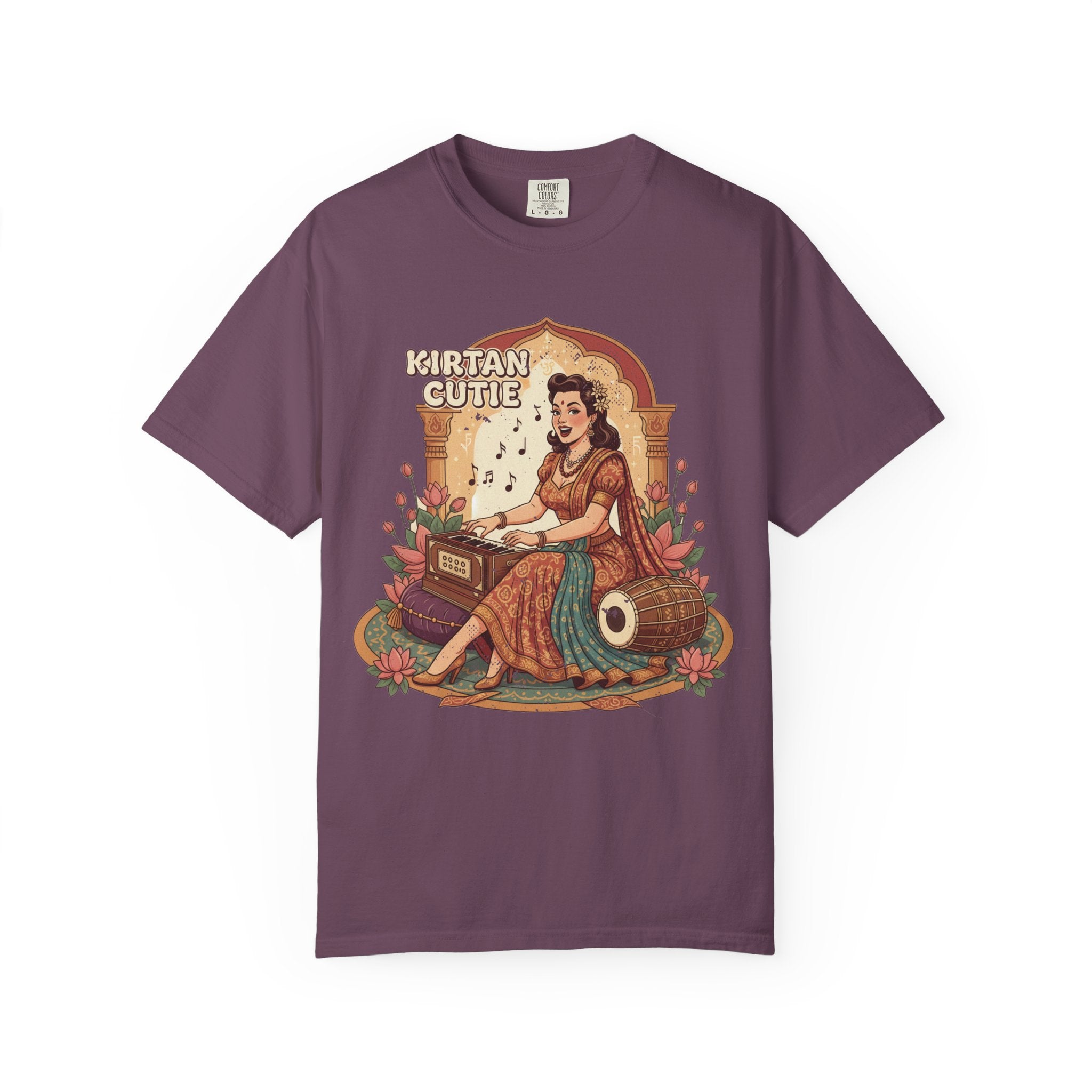 Kirtan Cutie Retro T-Shirt – Vintage Bhakti Yoga Harmonium Graphic Tee