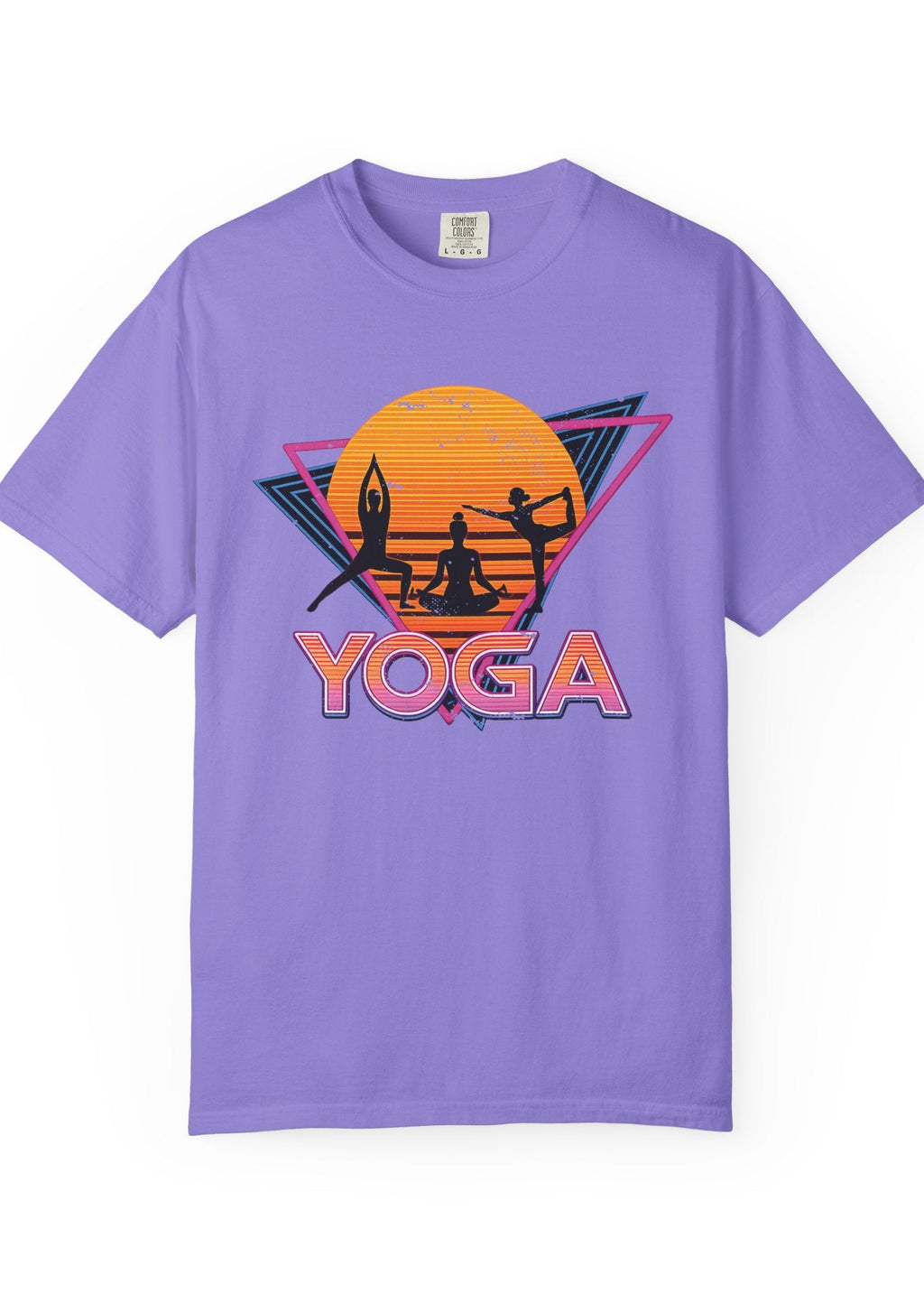 Retro Synthwave Yoga Tee