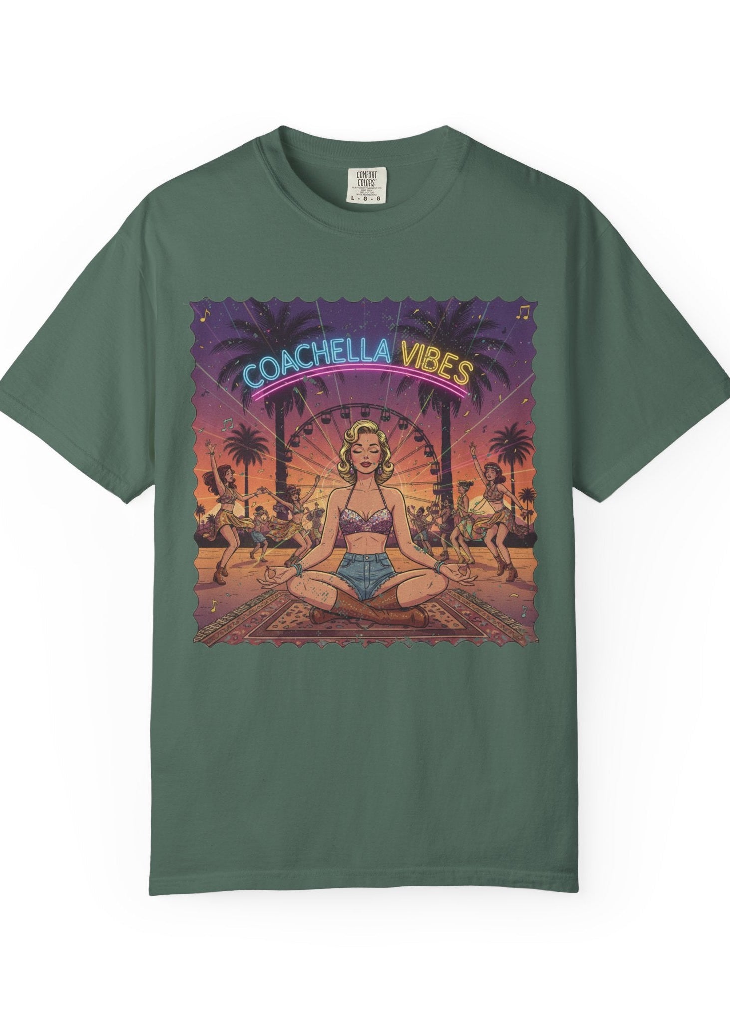 Pinup Meditation Coachella Tee