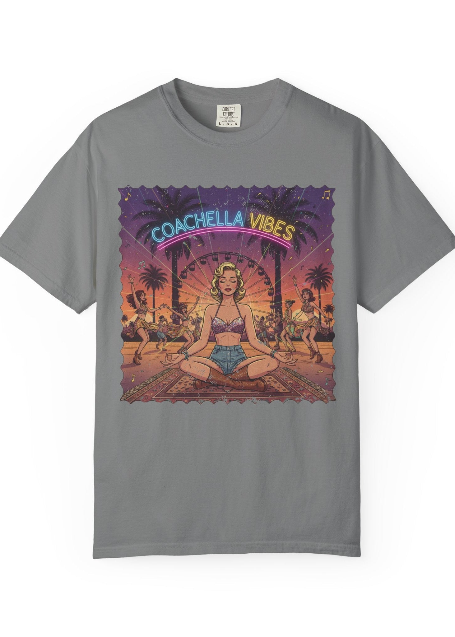 Pinup Meditation Coachella Tee