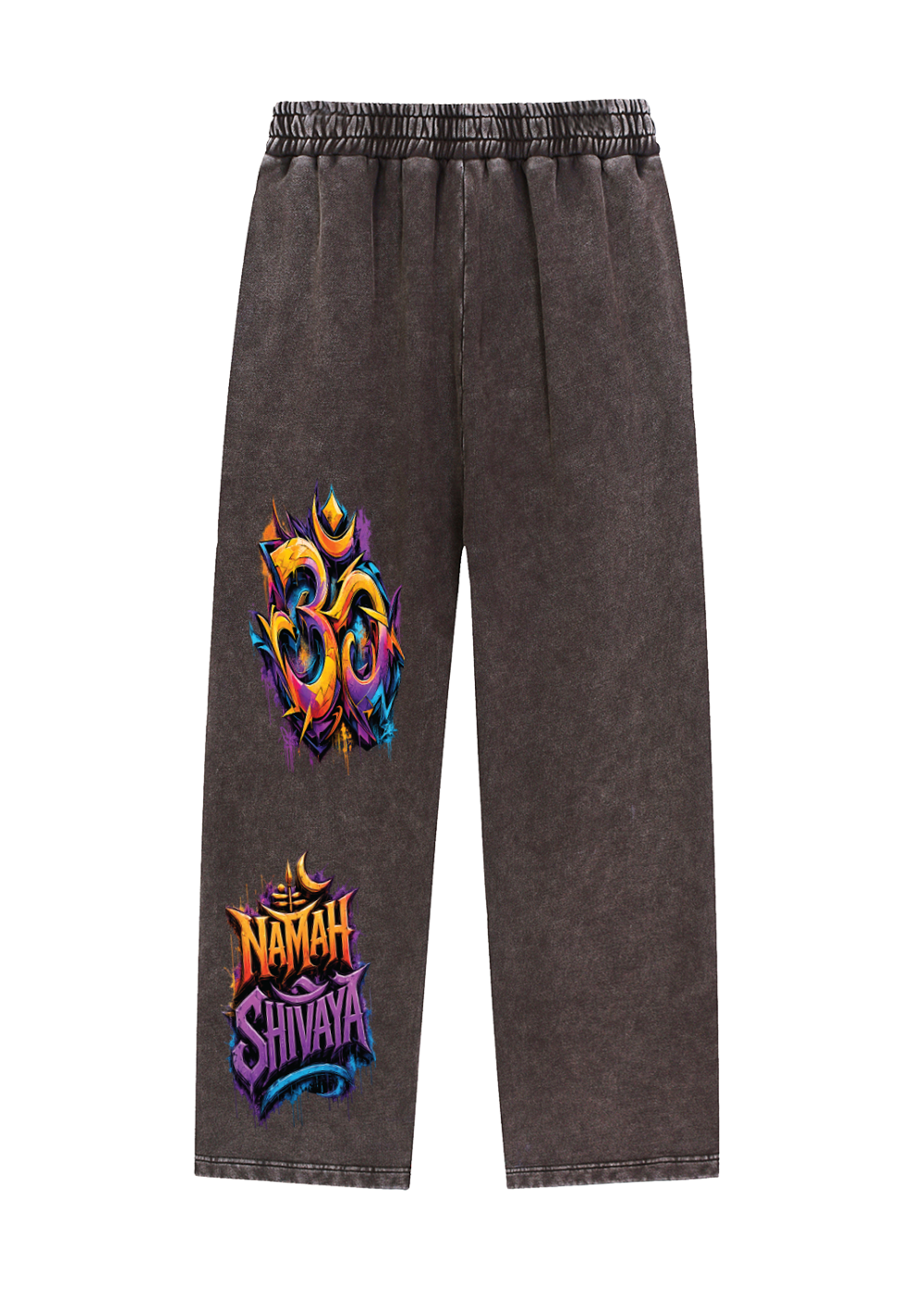 Om Namah Shivaya Graffiti Snow Wash Heavyweight Sweatpants