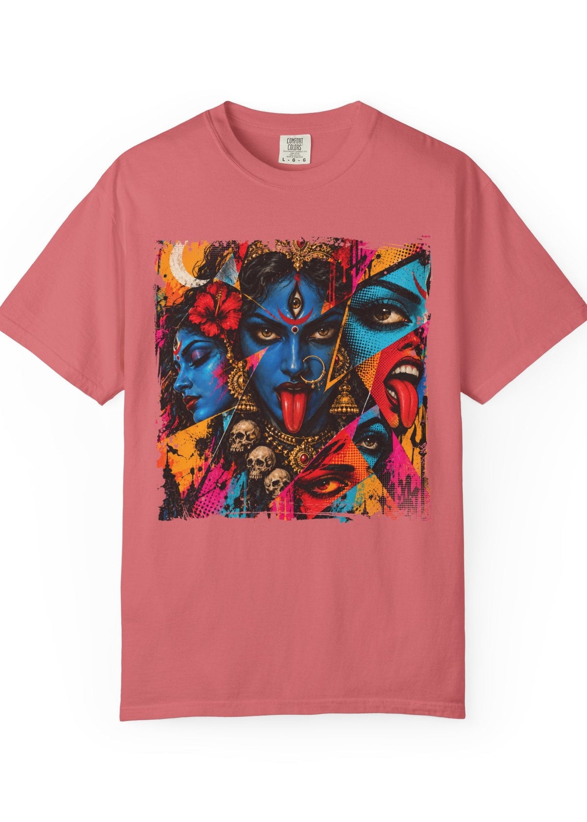Maa Kali Neon Pop Art Oversized T-Shirt