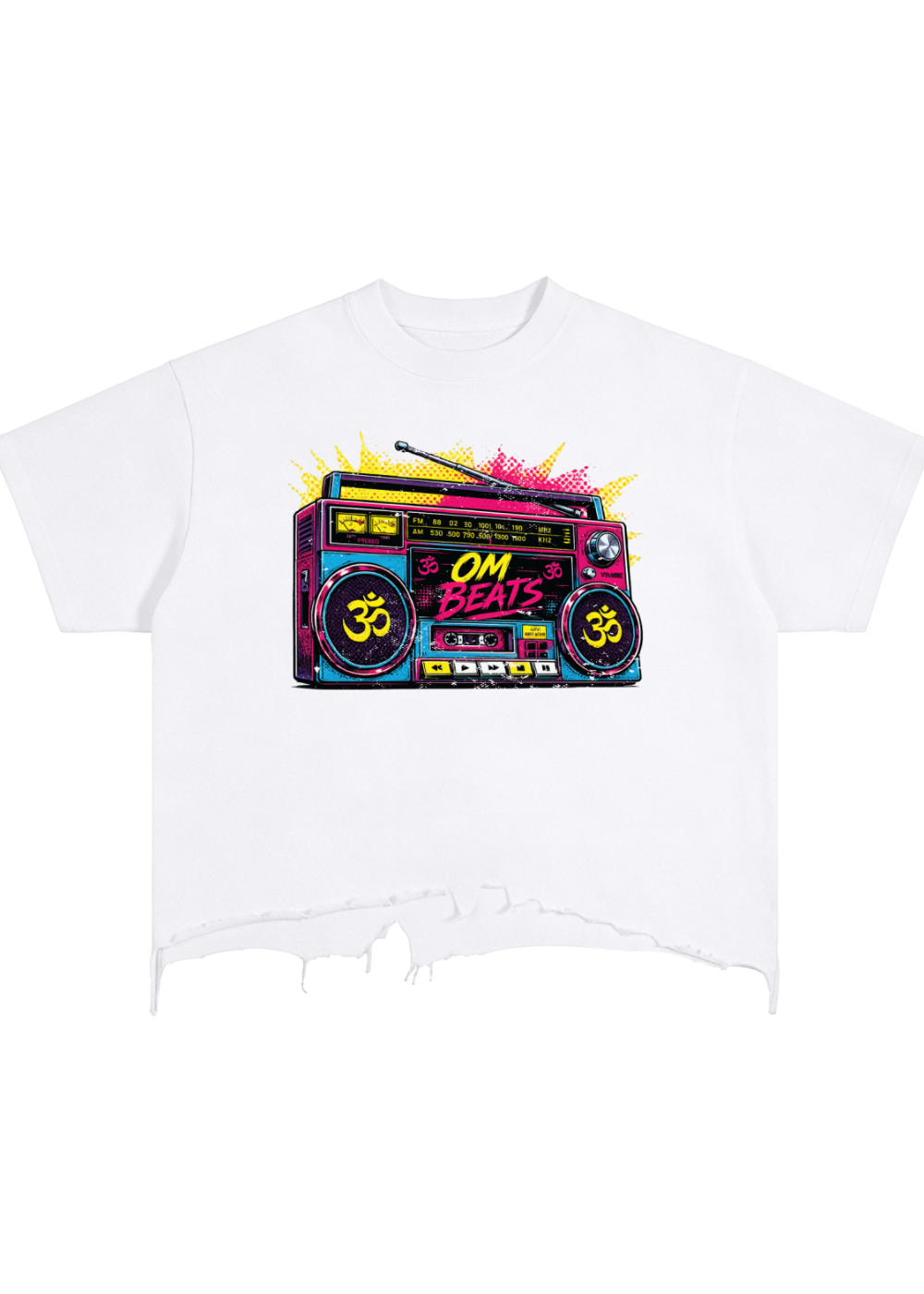 OM Beats Retro Radio Vintage Wash Tee