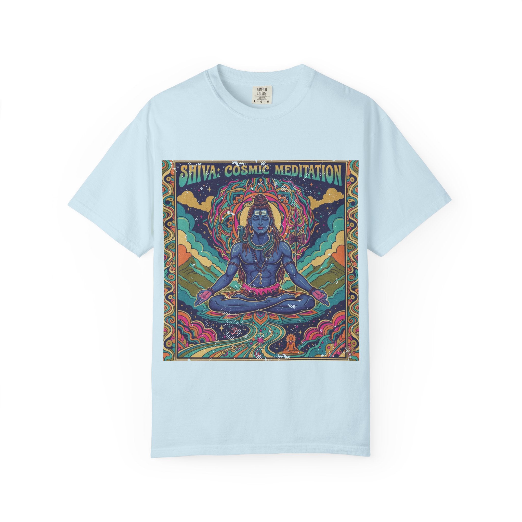 Shiva Cosmic Meditation T-Shirt – Psychedelic Spiritual Art Yoga Tee
