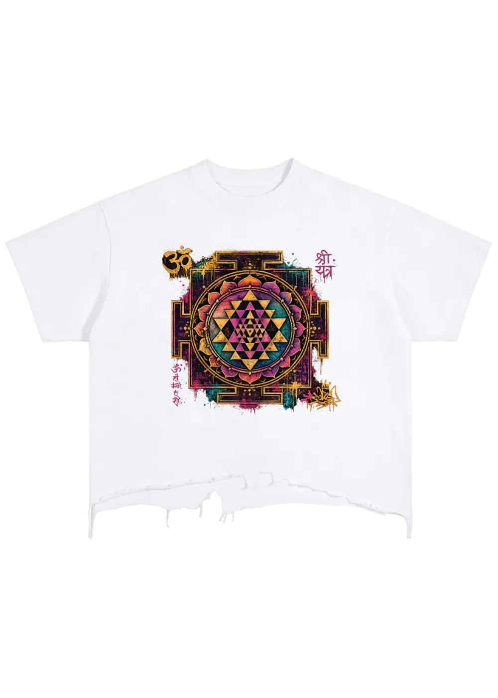 Sri Yantra Graffiti Vintage Wash Boxy Tee