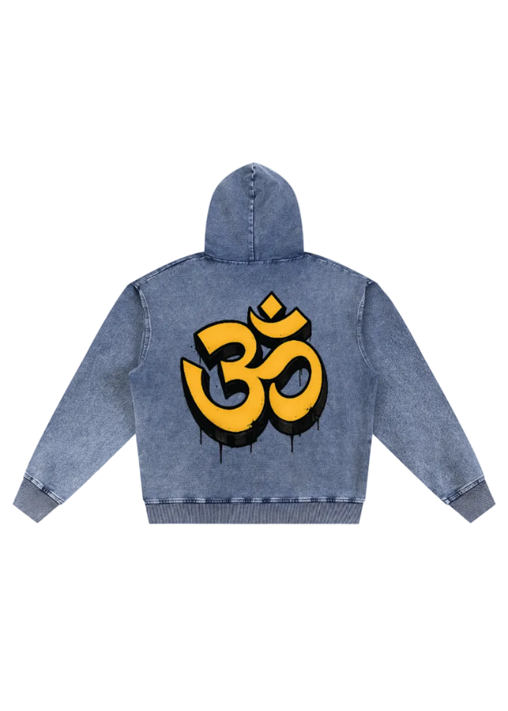 Vintage Graffiti OM Oversized Zip-Up Hoodie