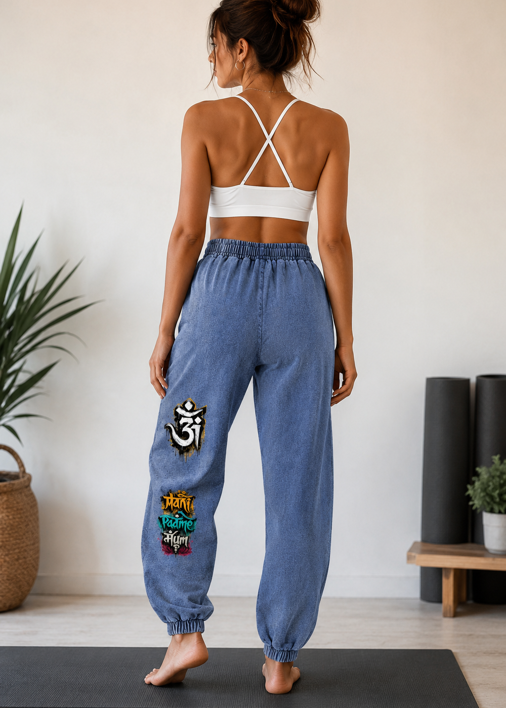 Om Mani Padme Hum Snow Wash Joggers