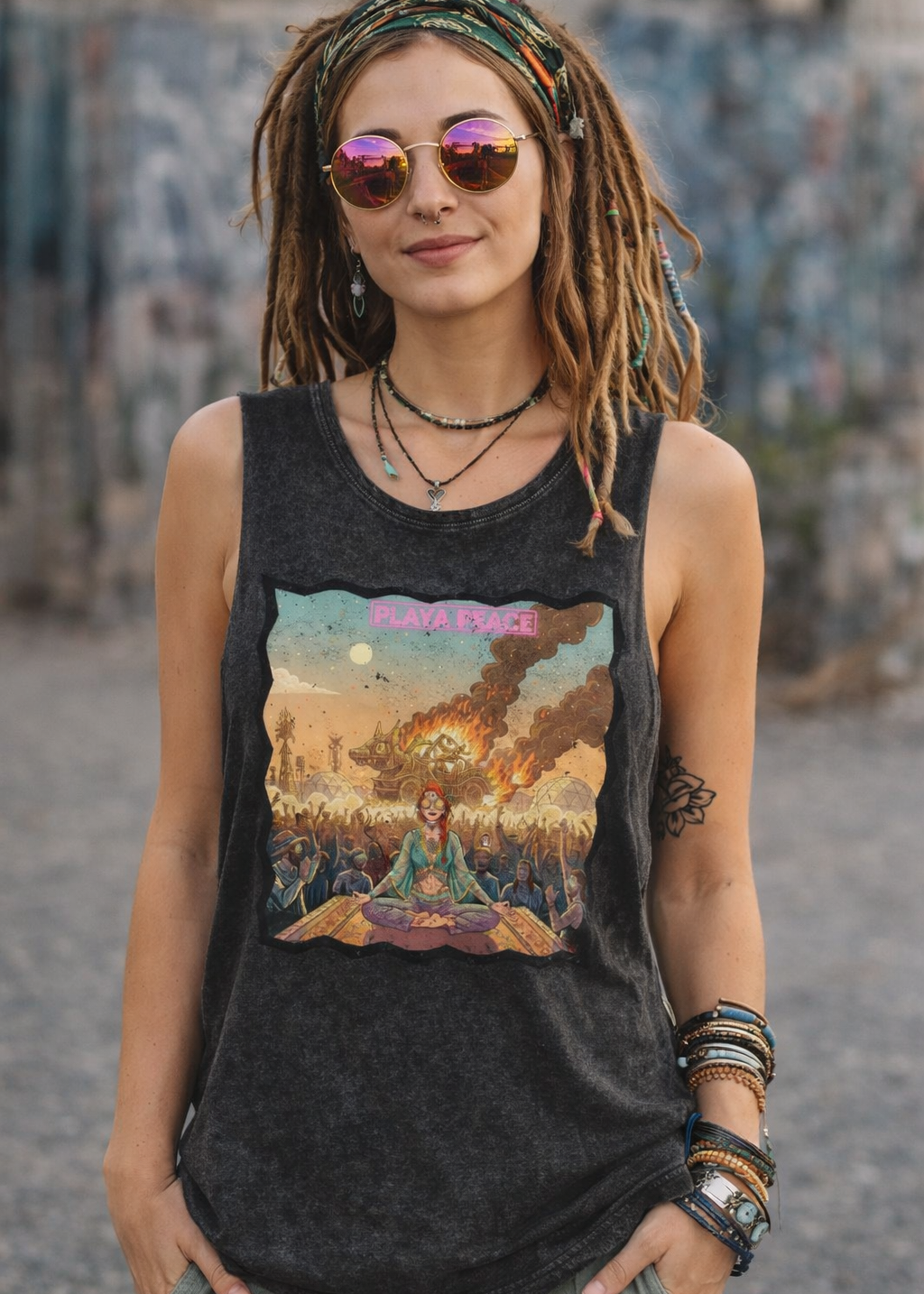 Retro Playa Peace Tank Top