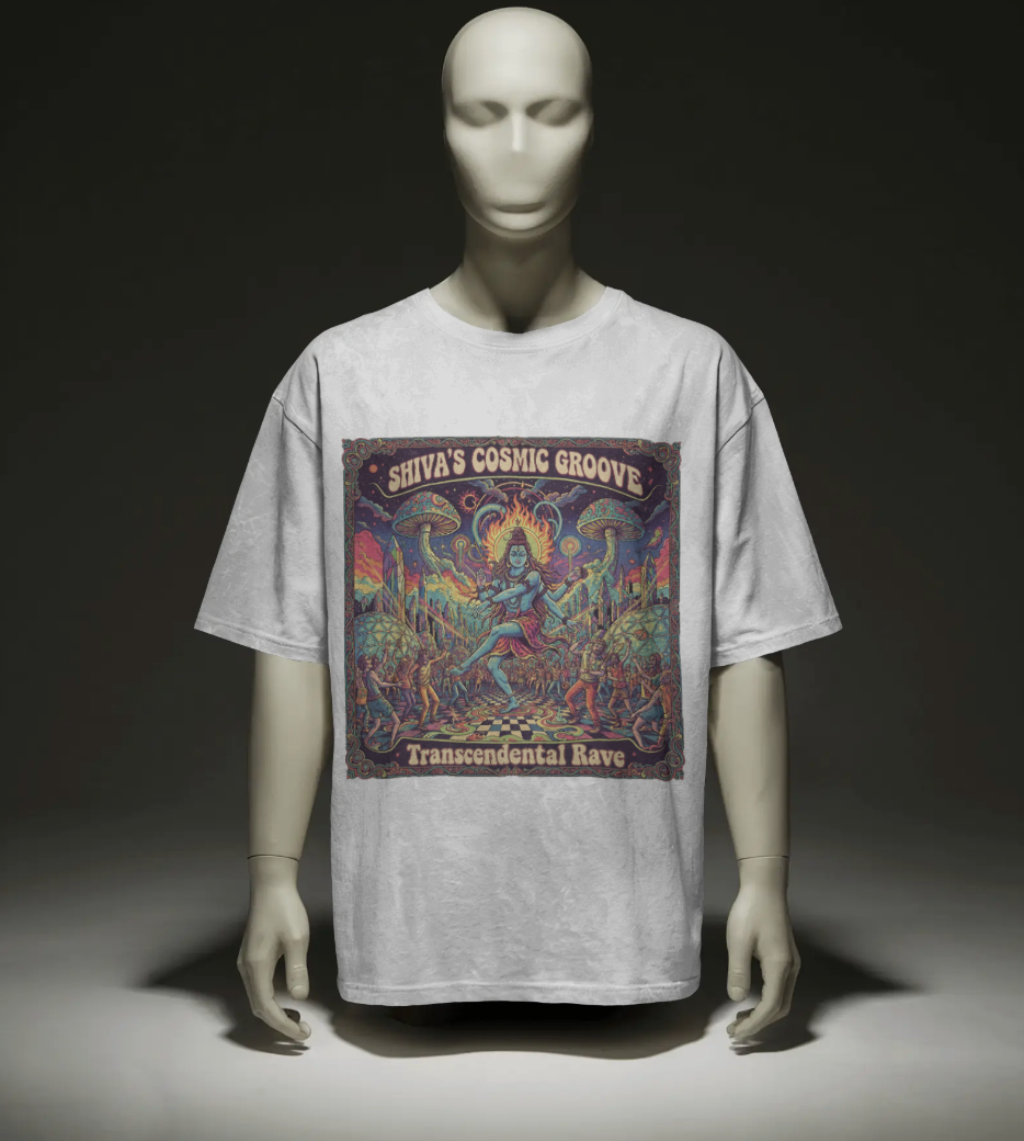 Shiva's Cosmic Groove T-Shirt – Transcendental Rave Psychedelic Graphic Tee