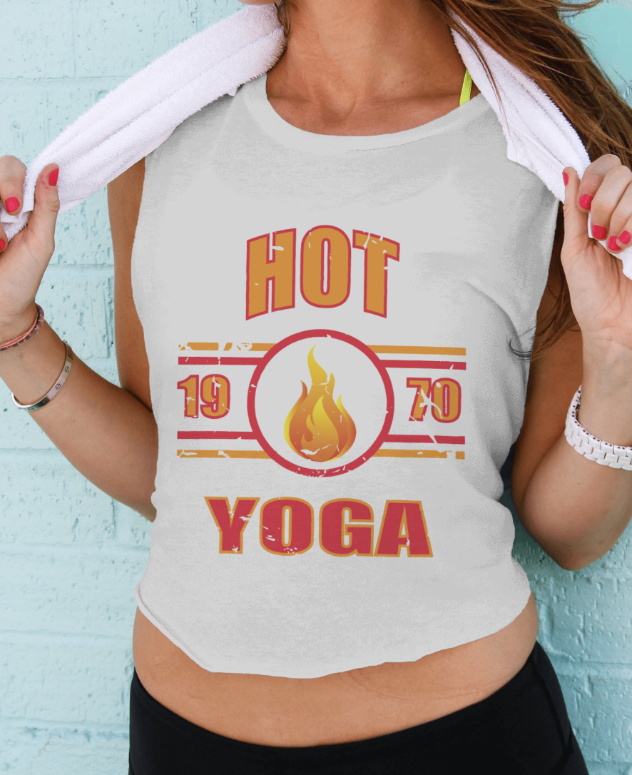 Vintage Hot Yoga Muscle Tank – Retro 1970 Style Fitness Top