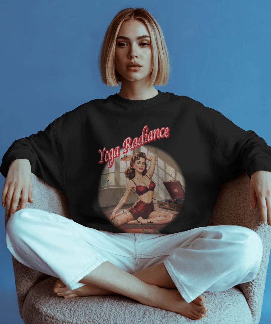 Yoga Radiance Vintage Pin-Up Sweatshirt