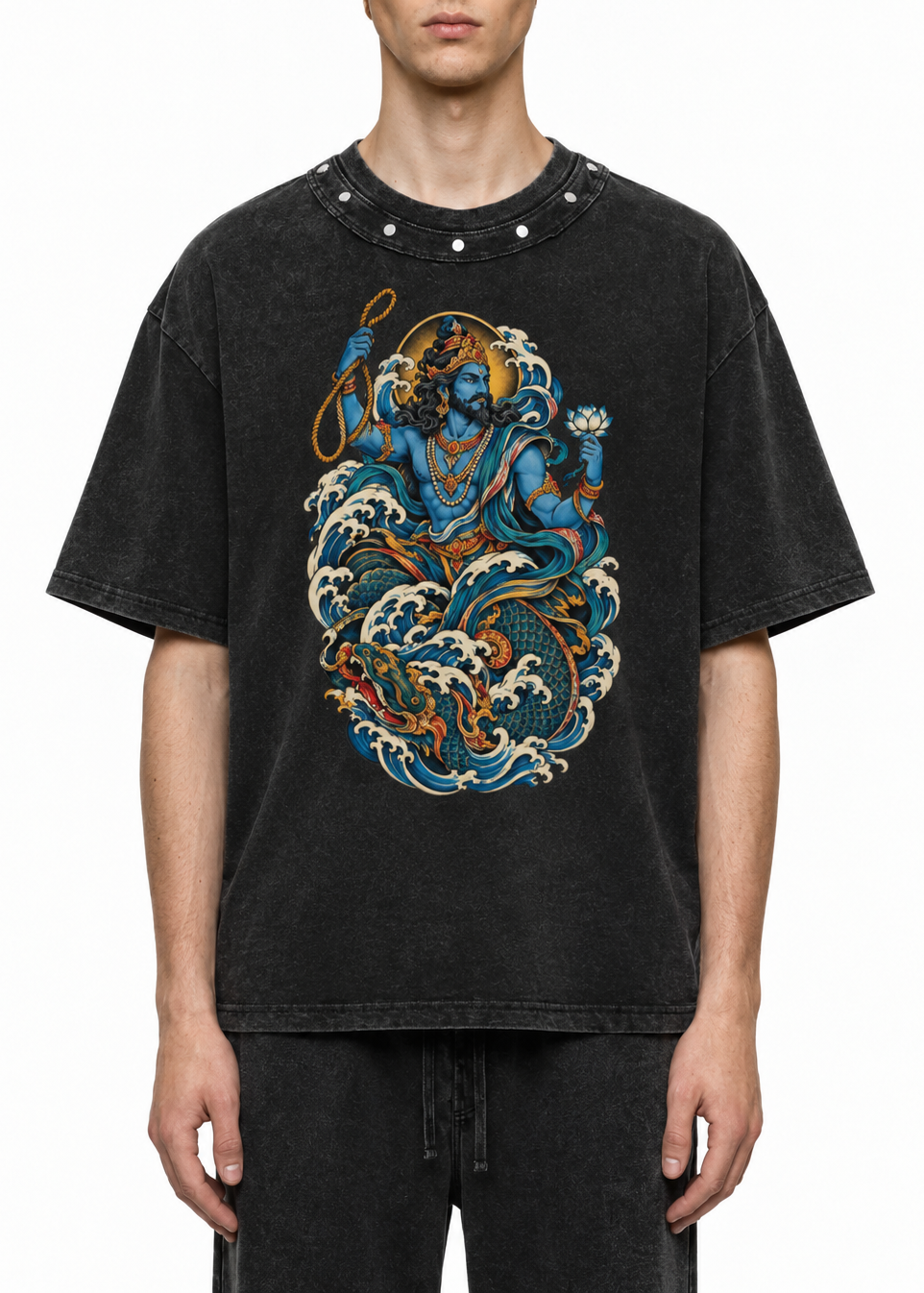 God Varuna Deva Washed Boxy T-Shirt