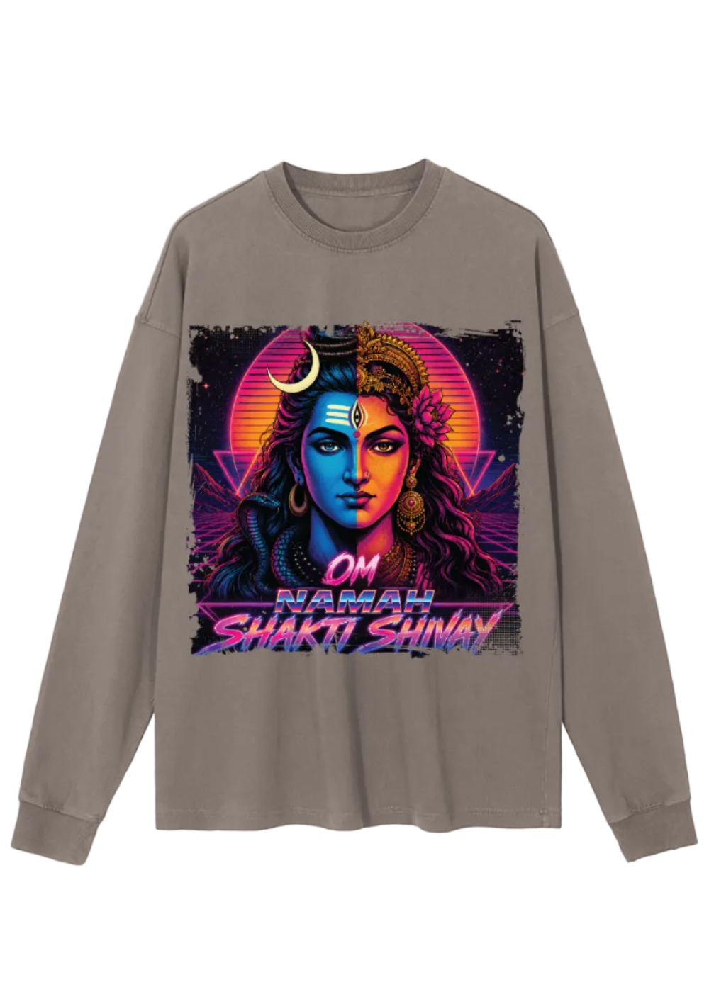 OM Namah Shakti Shivay Vintage Washed Long Sleeve