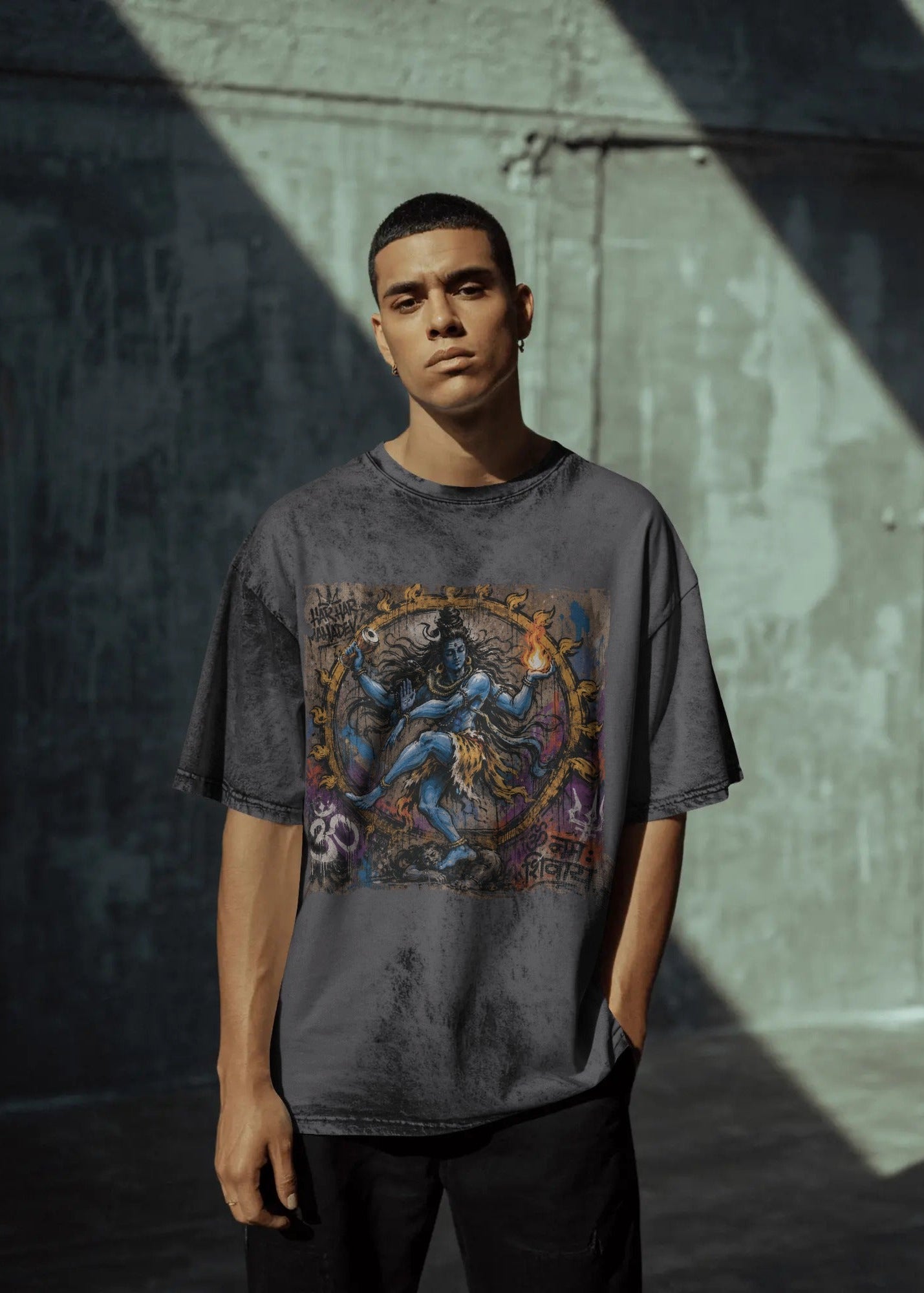 Shiva Nataraja Vintage Distressed Wash Tee